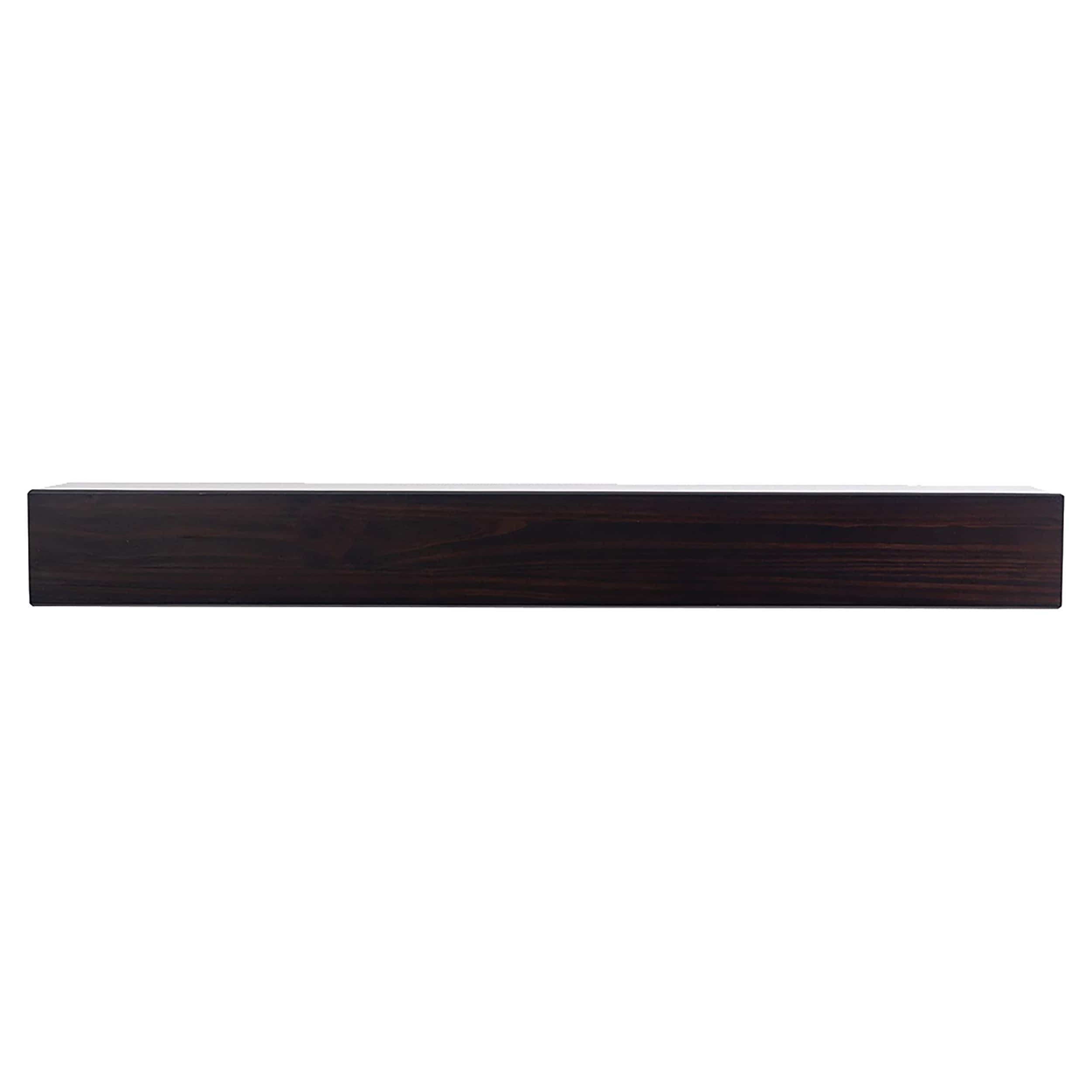 Mantels Direct HOUSTON-72-COFBN 72-in W x 6-in H x 9-in D Coffee Bean Pine Hollow Farmhouse Fireplace Mantel