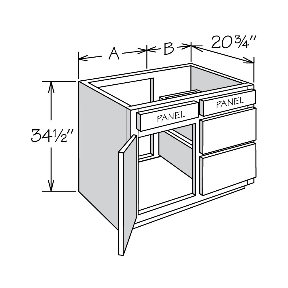 allen + roth Stonewall 36-in Stone Bathroom Vanity Cabinet Bathroom ...