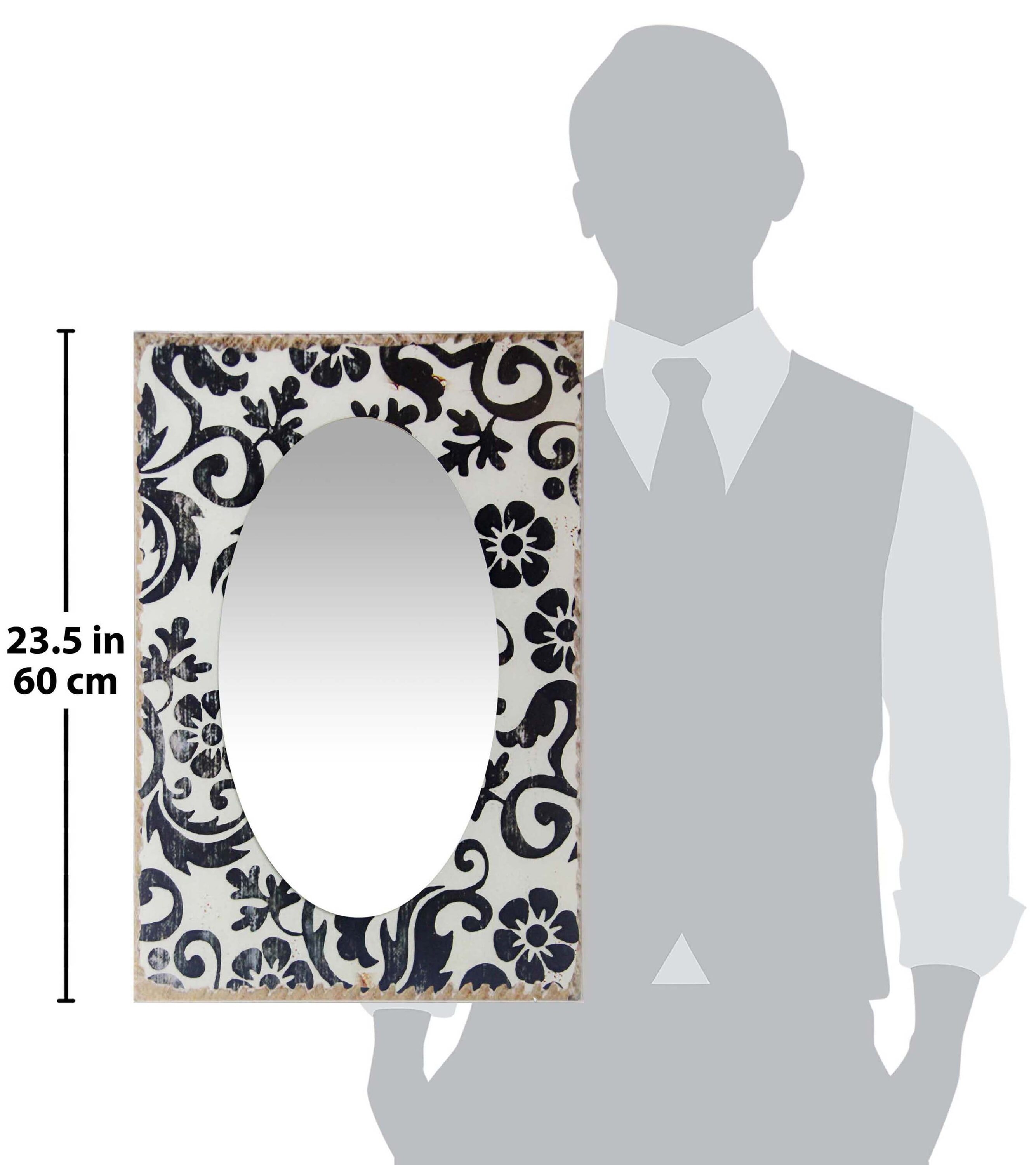 Elegant Frameless Rectangular Wall Mirror with Polished Edge, 23.5-inch