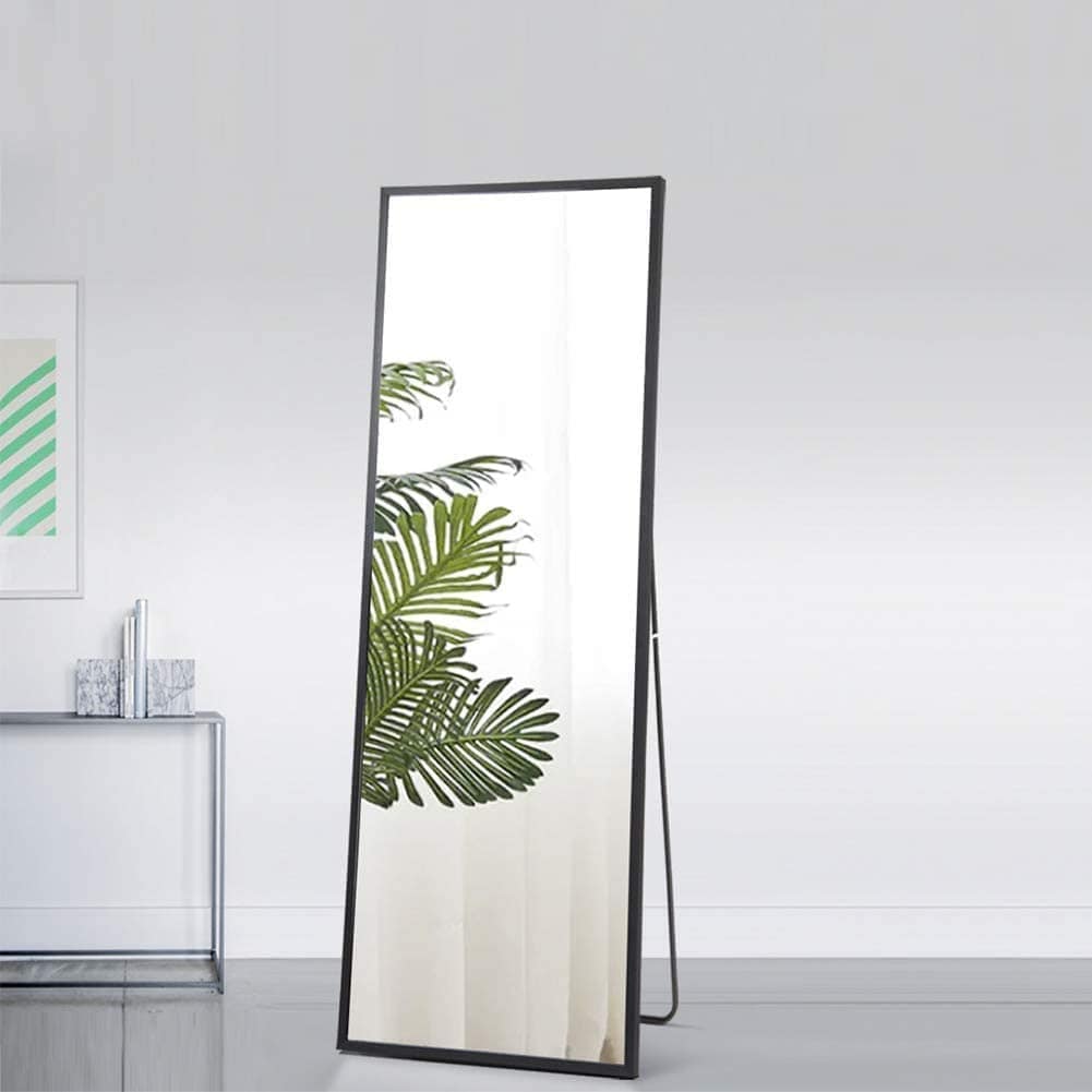 CASAINC FLH-W66227716 19.7-in W x 59-in H Black Framed Full Length Lighted Floor Mirror