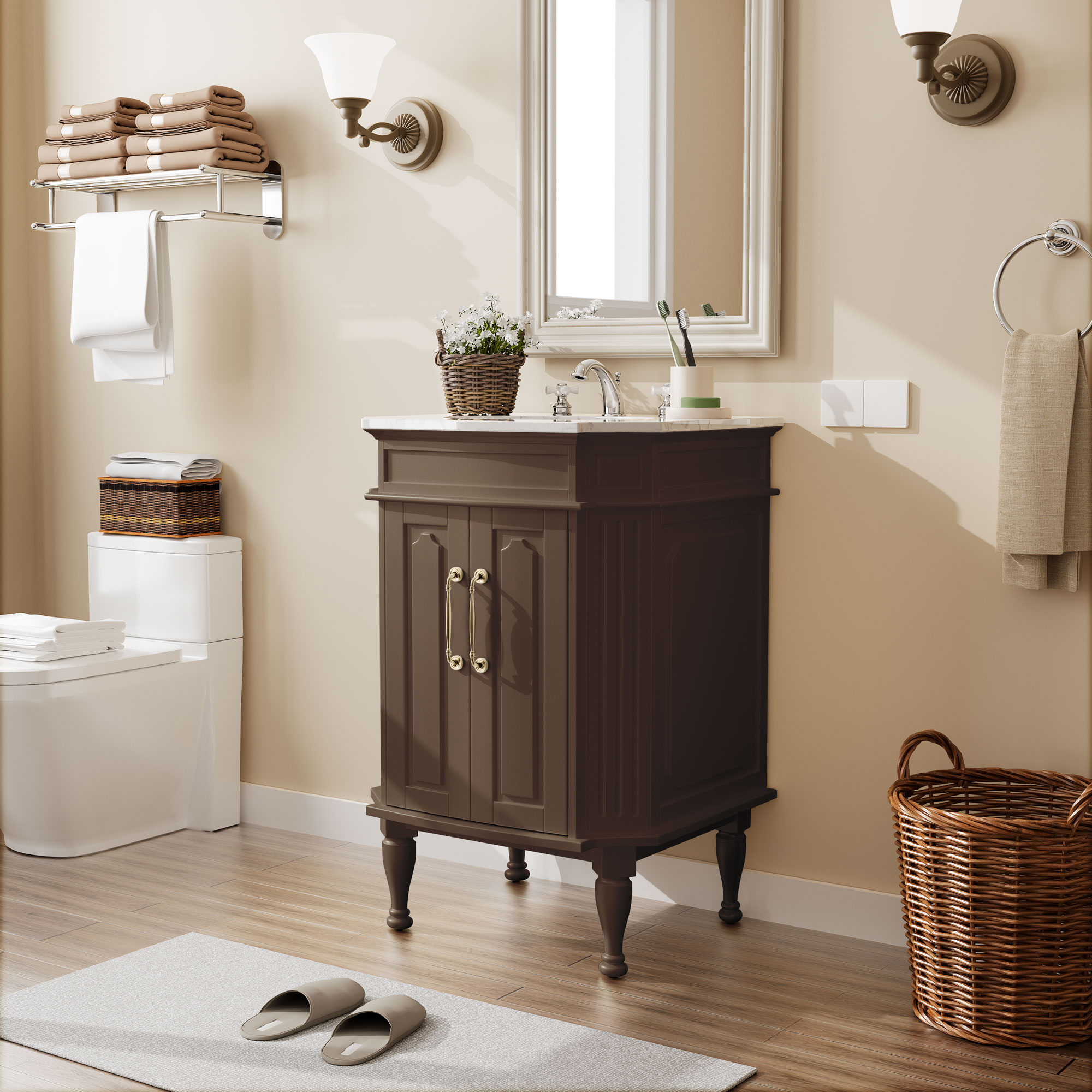 VOUA LWS-10X10-LK-BU+BASE Bath-Vanity-Combo - View #6