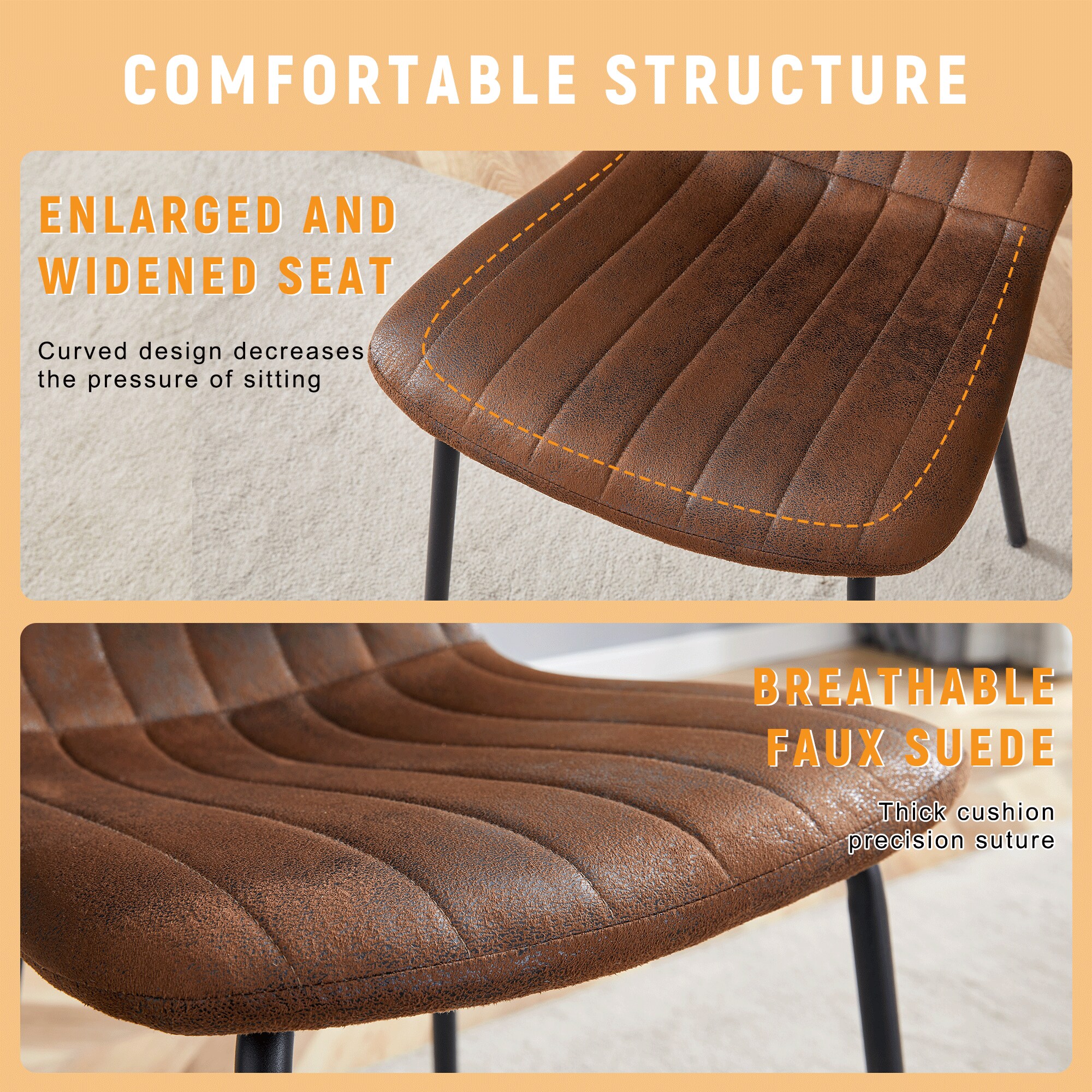 Sumyeg WF-HW66401BN-2-LA Dining-Chairs - View #5