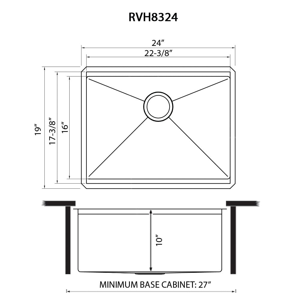 Ruvati RVH8324 Kitchen-Sinks - View #10