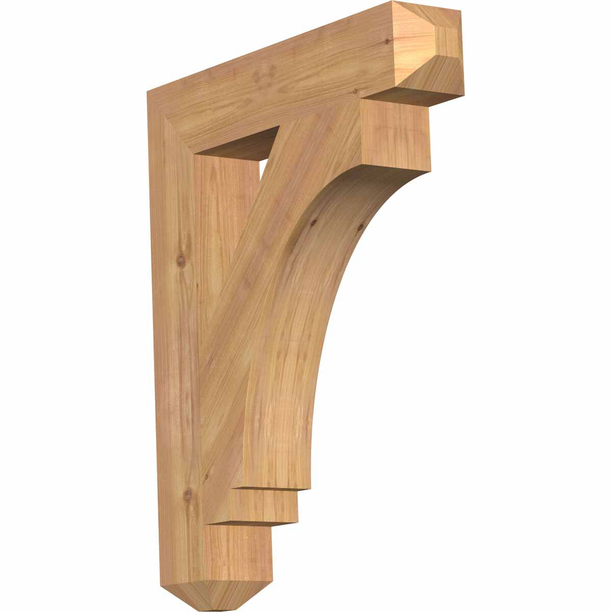 Ekena Millwork BKT04X20X24IMP04SWR Imperial craftsman smooth 3-1/2-in x 20-in x 24-in Western red cedar Brown Wood Standard bracket