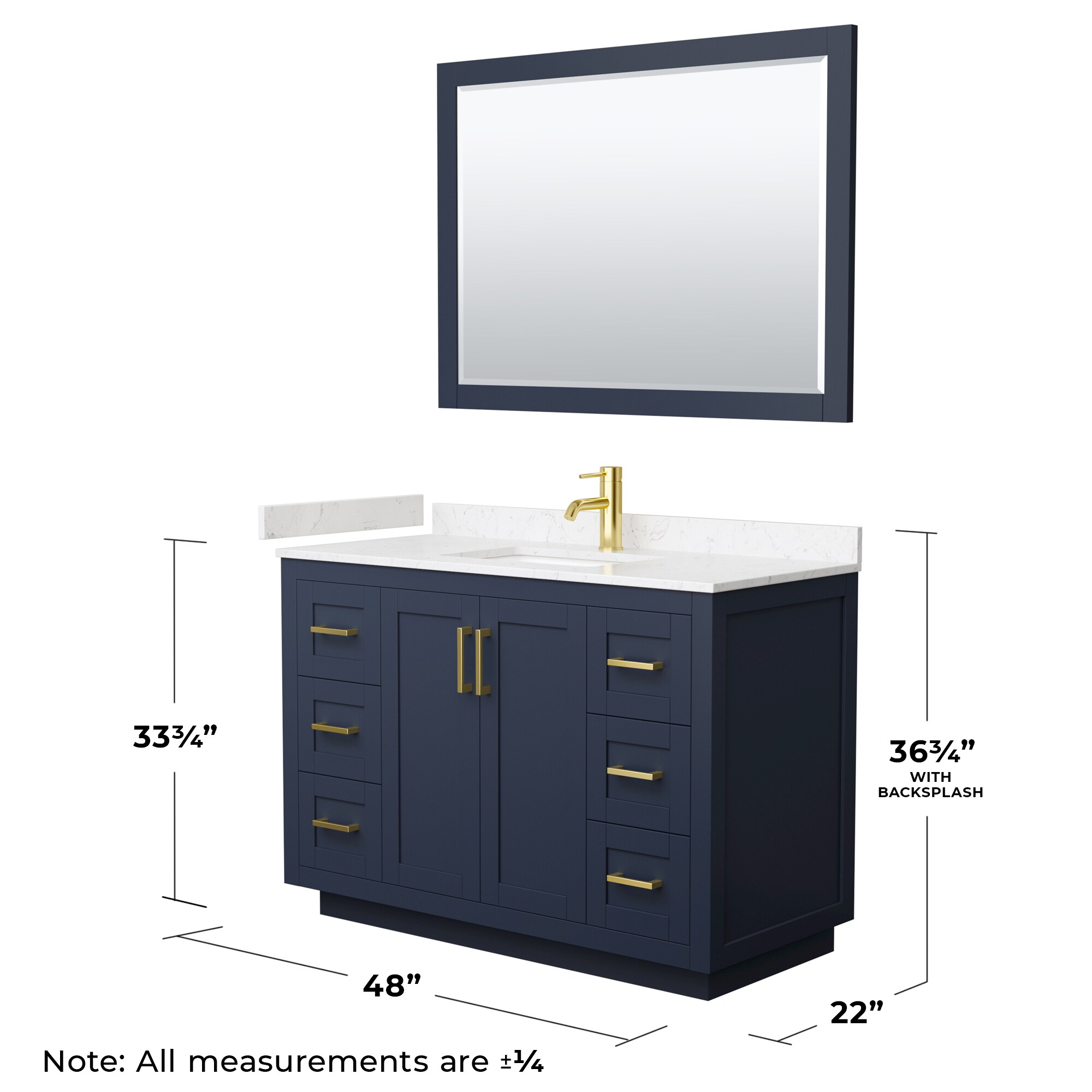 Wyndham Collection WCF292948SBLC2UNSM46 Bath-Vanity-Combo - View #6