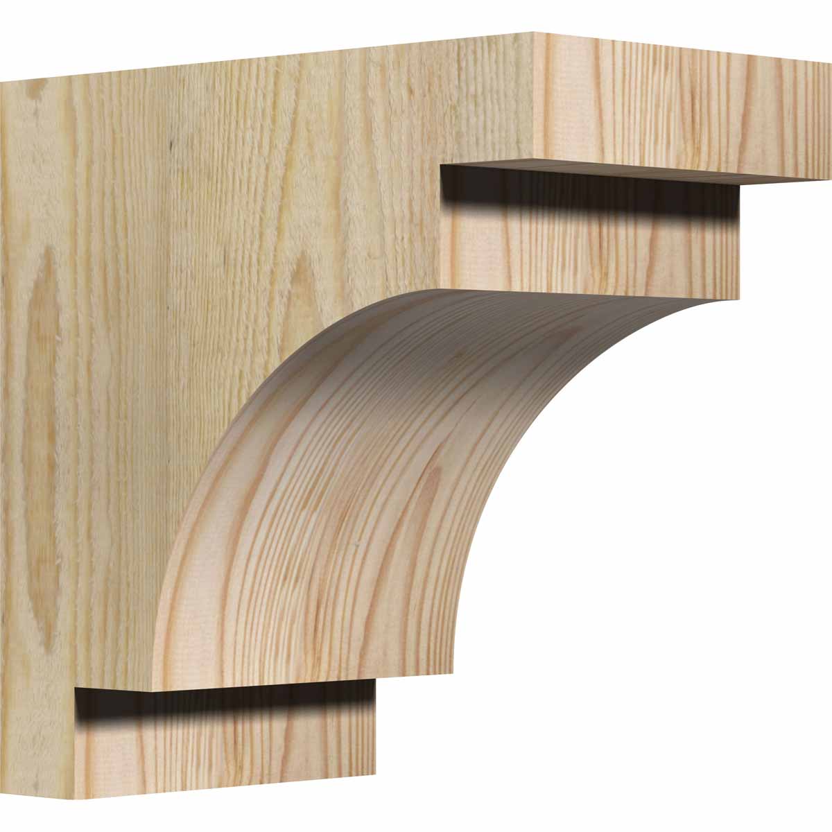 Ekena Millwork COR06X10X10MED00RDF 6-in x 10-in x 10-in Mediterranean Unfinished Douglas fir Wood Paintable/Stainable Corbel