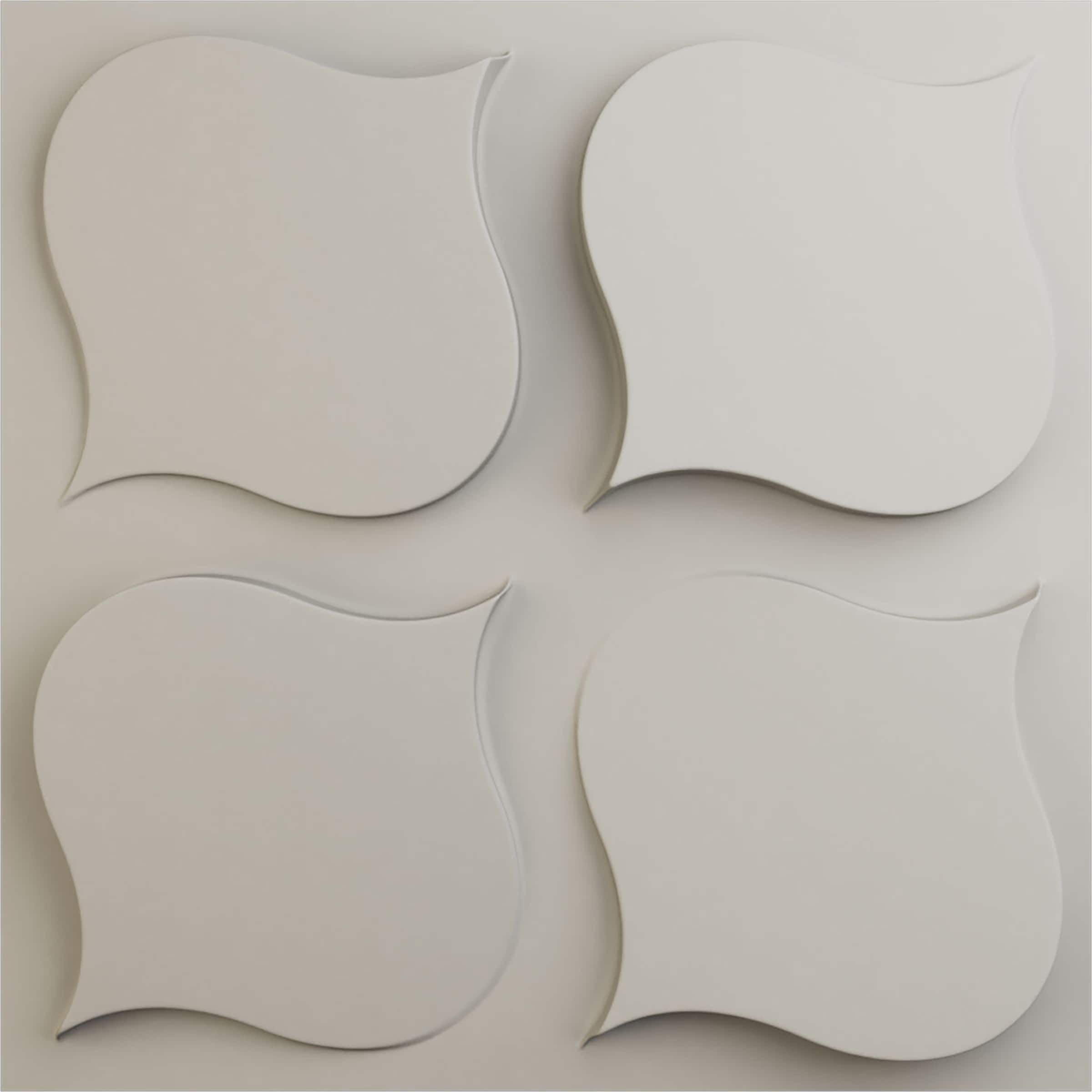 Ekena Millwork WP20X20CVGBW-CASE-12 19-5/8-in x 19-5/8-in Embossed UltraCover Satin Blossom White PVC Wall Panel 12 -Pack