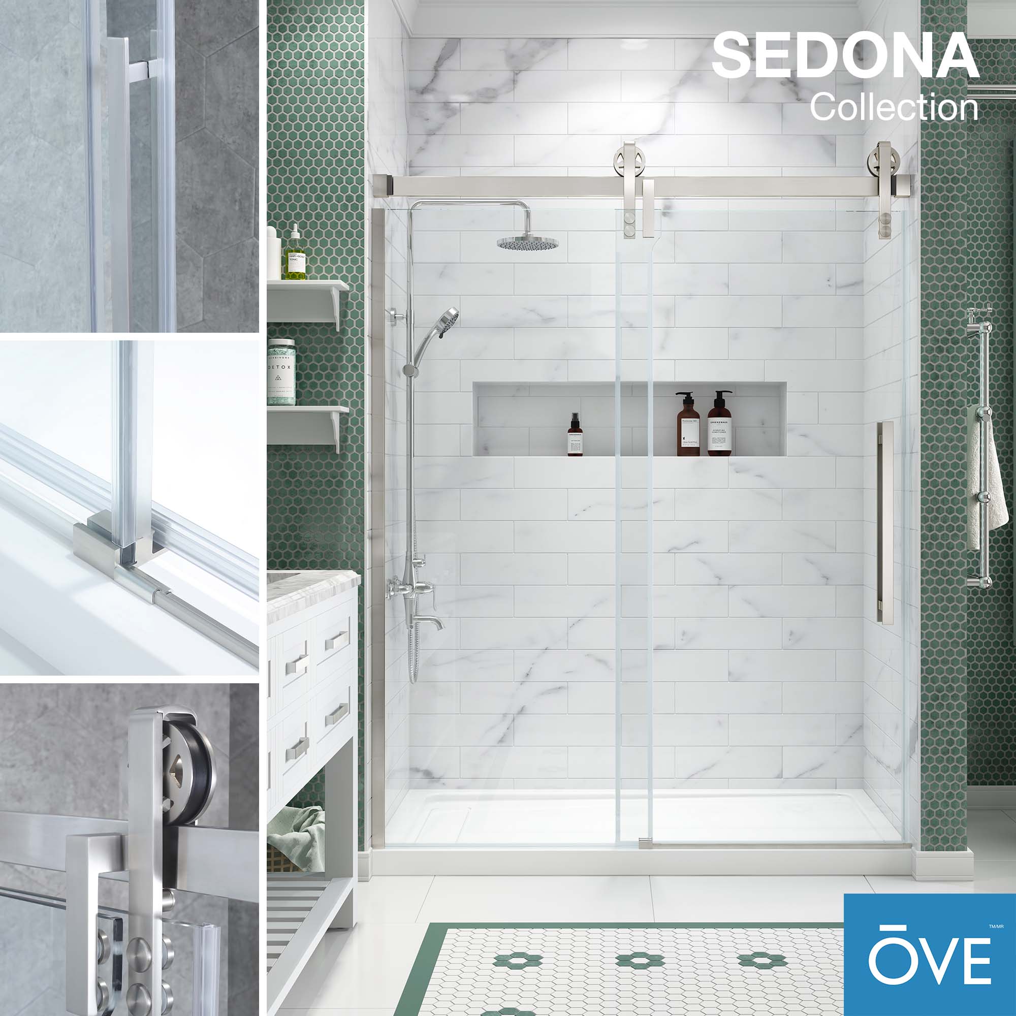 OVE Decors 15SKC-SED260-SAT Alcove-Shower-Kit - View #10