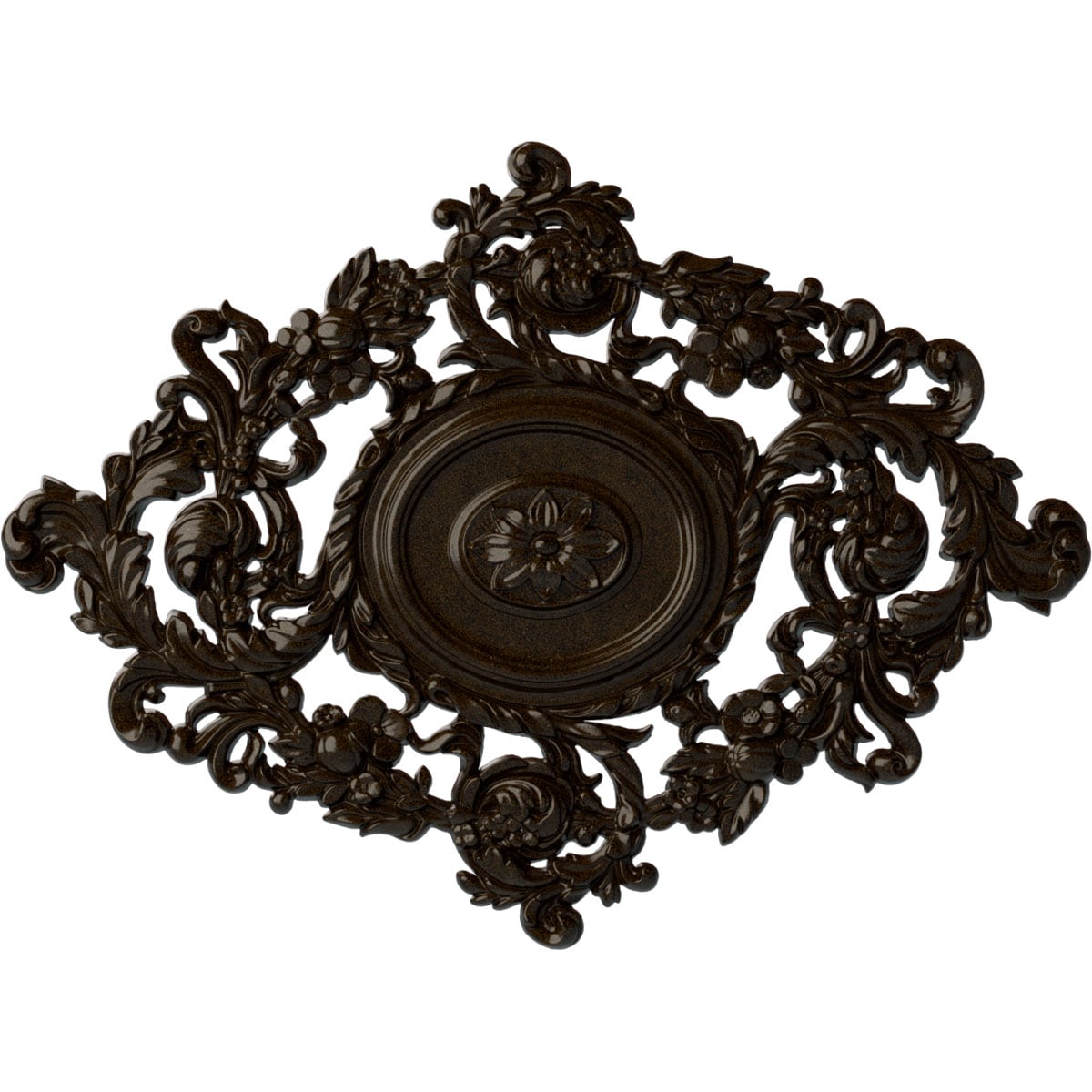 Ekena Millwork CM30KTBZS Katheryn 30.375-in W x 22.5-in L Painted Bronze Polyurethane Whole Ceiling Medallion