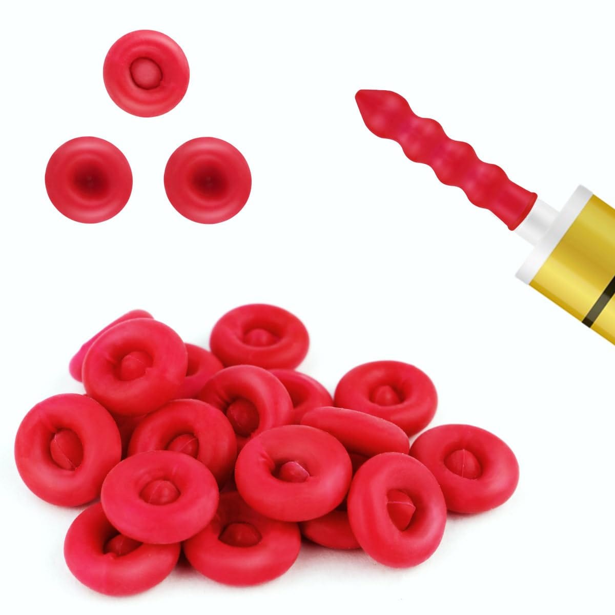 Phyfalip  20 Pack Caulk Saver Caps Seal and Preserve Open Caulking Tubes Red durable home and garden accessory designed for everyday use easy