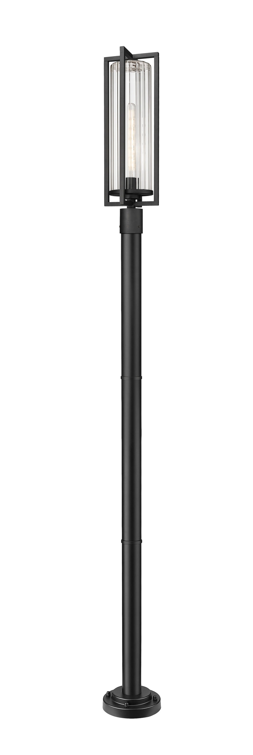 Z-Lite 5013PHBR-5012P-BK Aura 99.5-in H Black Hardwired LED Incandescent Post light