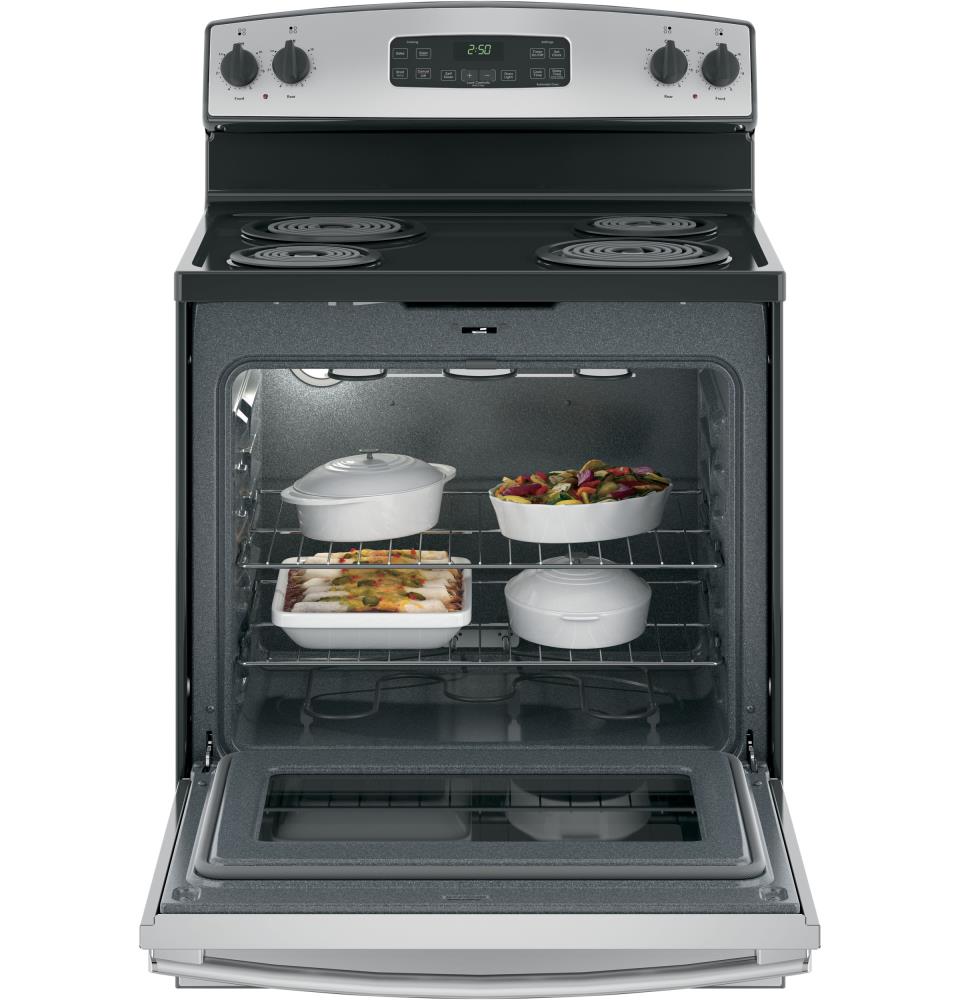 GE 30-in 4 Elements 5.3-cu ft Self-Cleaning Freestanding Electric Range ...