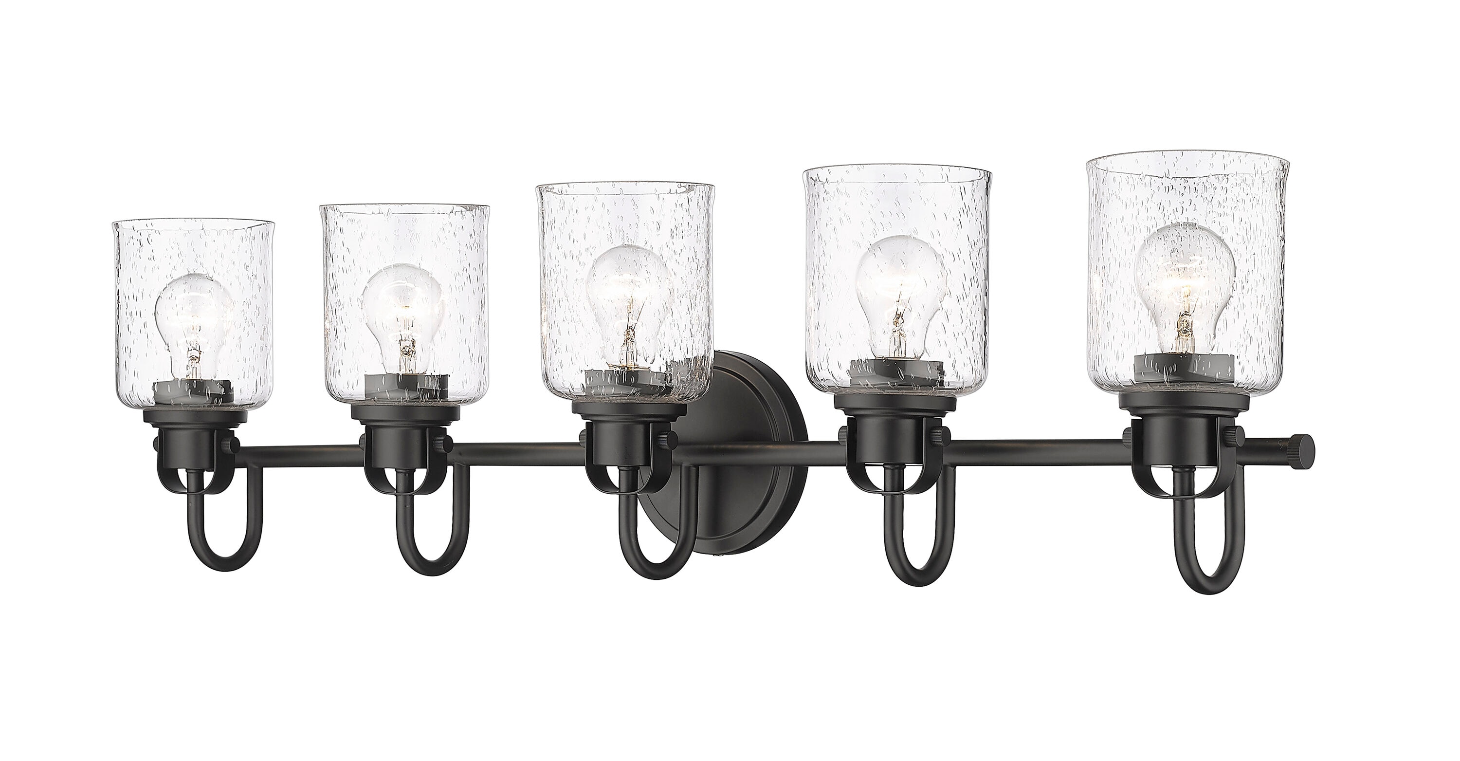 Z-Lite 340-5V-MB Kinsley 35-in 5 -Light Matte Black Transitional Vanity light