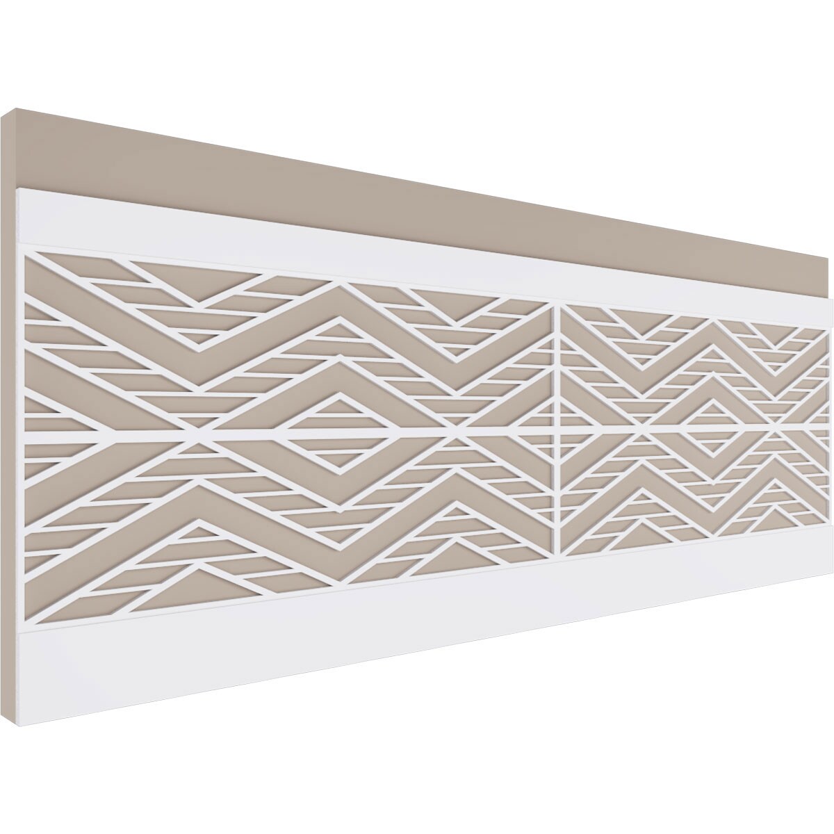 Ekena Millwork WPK32X94GCT 32-in x 94-1/2-in Smooth Paintable/Stainable White PVC Wainscoting Wall Panel ( 21.04-sq ft )
