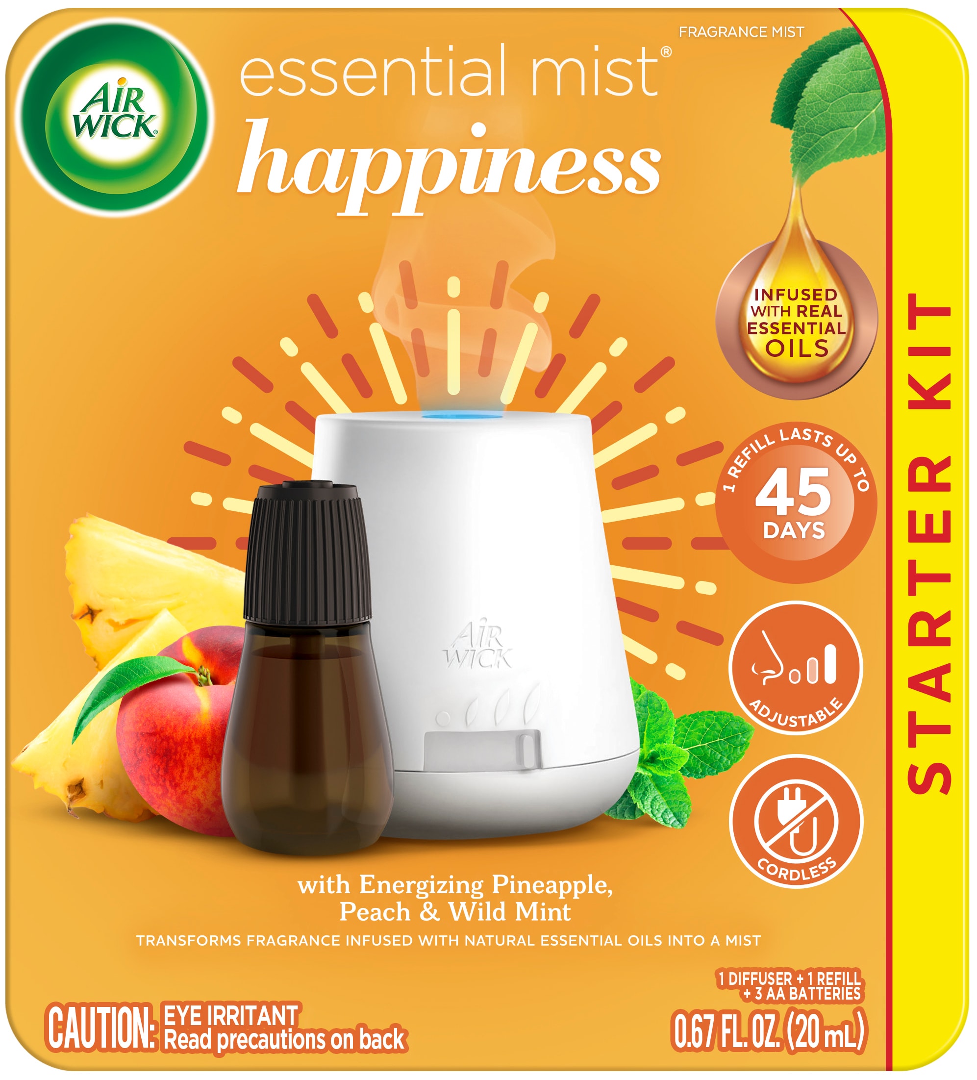 Air Wick 0.67-fl oz Orange and Mint Dispenser/Refill Air Freshener