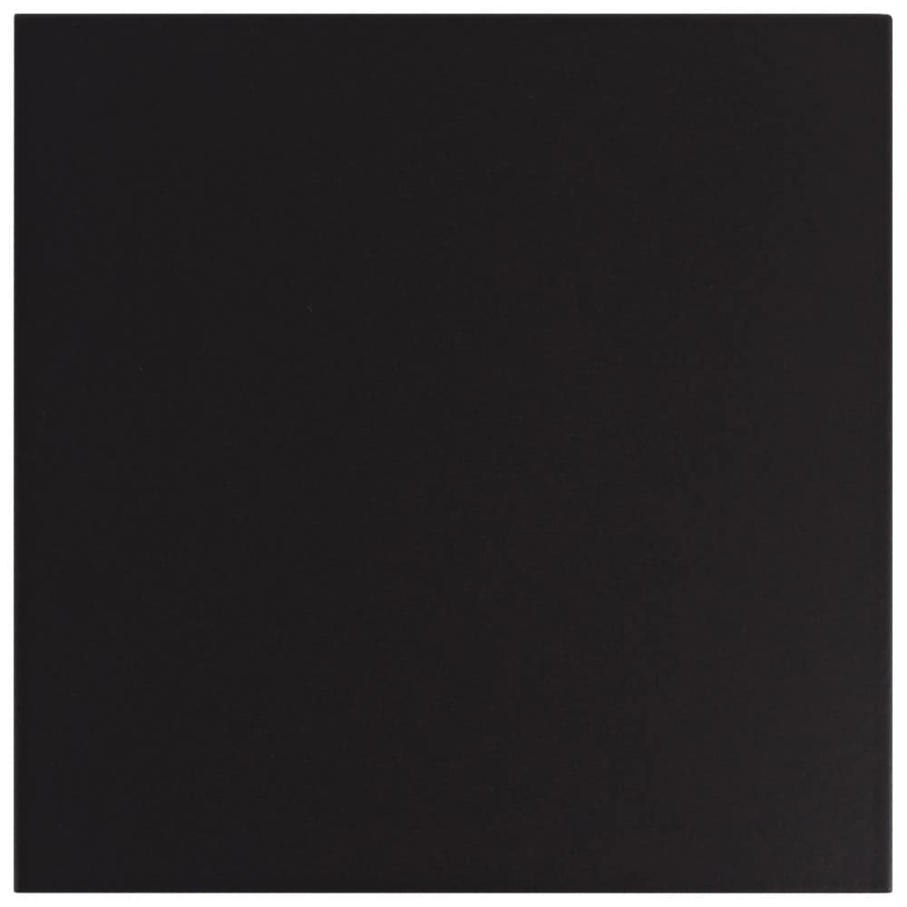 Affinity Tile FCD10BT Textile Basic Black 9-3/4-in x 9-3/4-in Glazed Porcelain Standard Floor and Wall Tile ( 10.88-sq ft Carton )