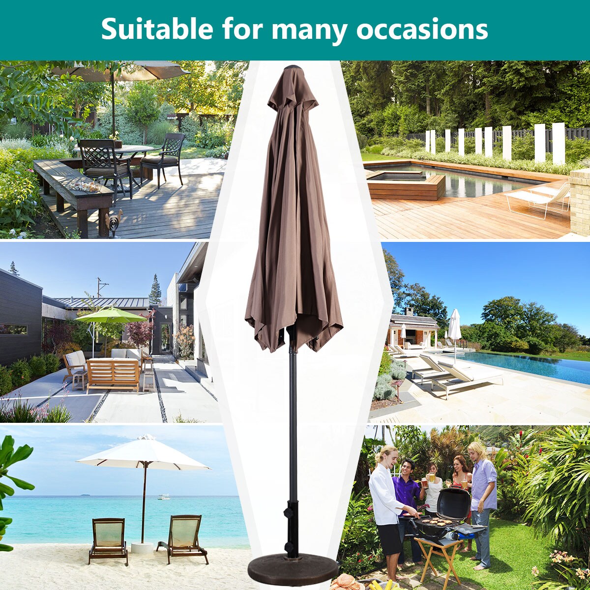 Costway OP2807TN Umbrellas-2 - View #6