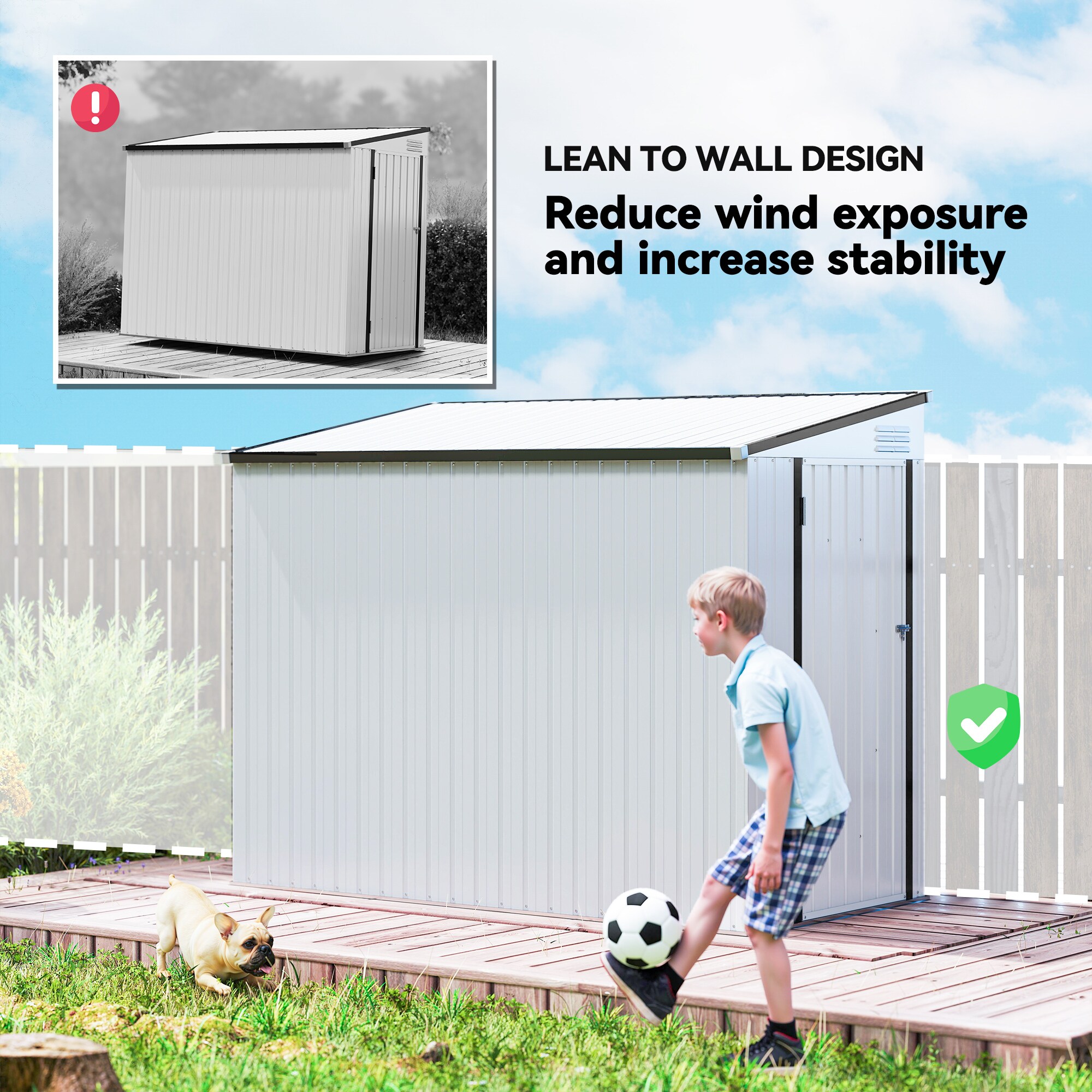 Outsunny 845-692V01WT Small-Outdoor-Storage - View #6