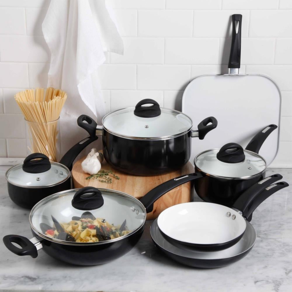 Oster 8-Piece Corbett 13.6-in Aluminum Cookware Set with Lid(s