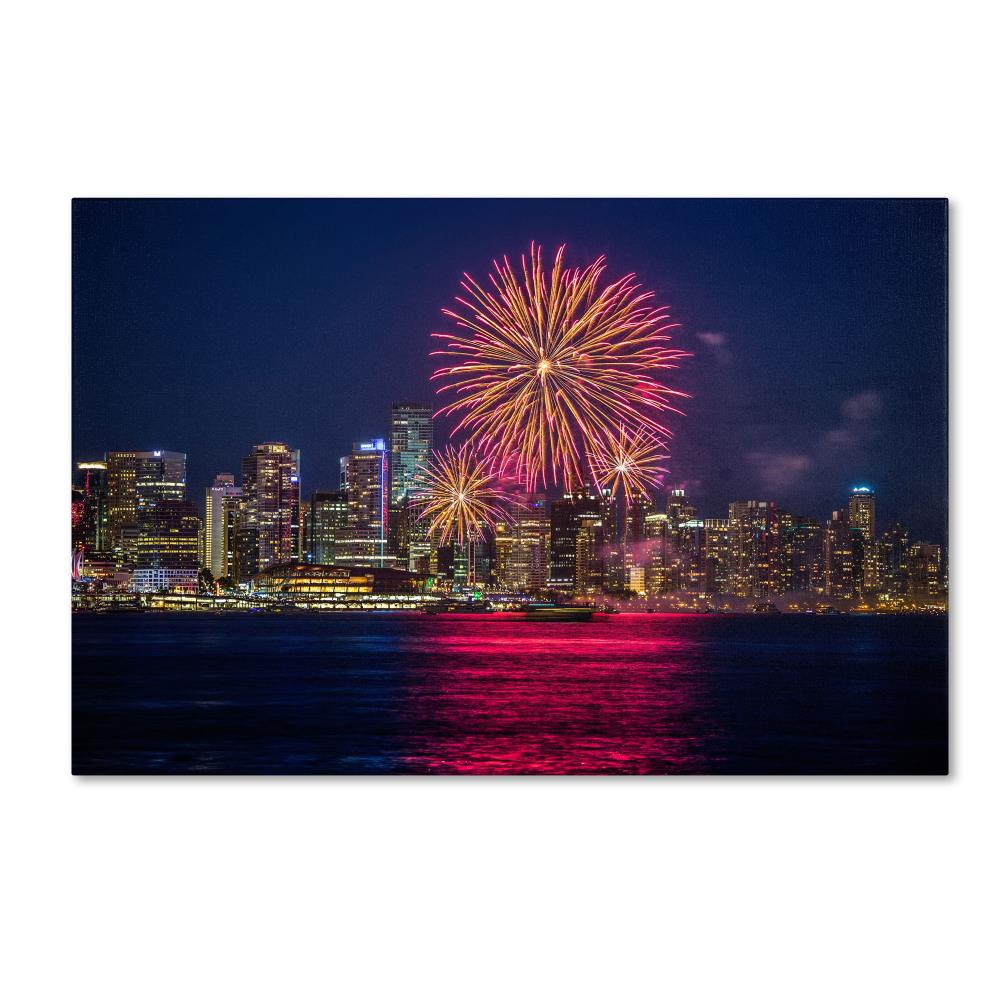 Natural Fireworks Giclee Canvas Storm Picture Wall Art 