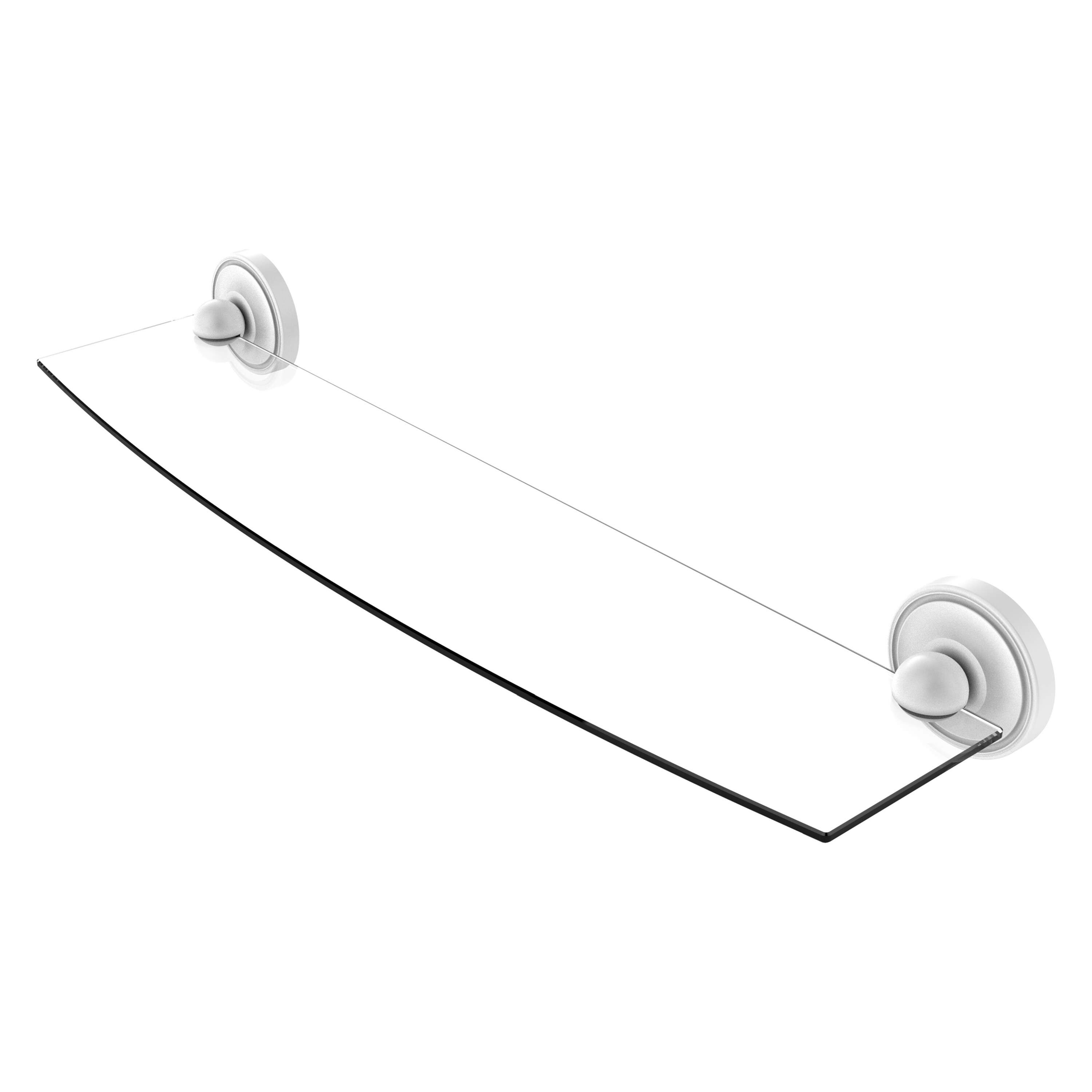 Allied Brass PR-33/24-WHM Prestige Regal Matte White Wall mount Bathroom Shelf ( 24-in x 3-in x 5-in )