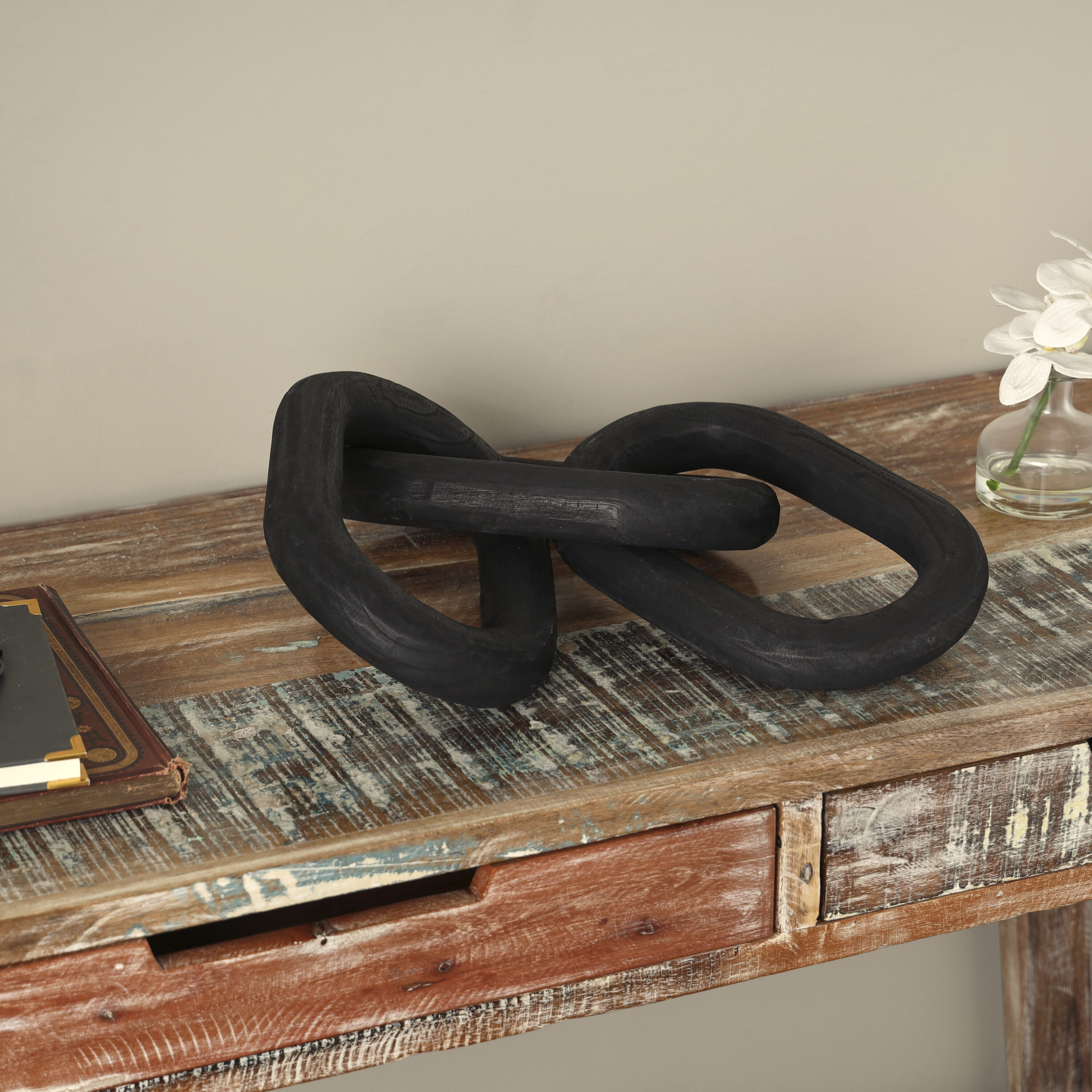 Grayson Lane 821888 Black Wood Modern Sculpture
