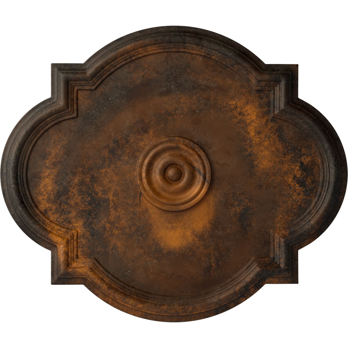 Ekena Millwork CM24WARUS Waltz 20.5-in W x 24-in L Painted Rust Polyurethane Whole Ceiling Medallion