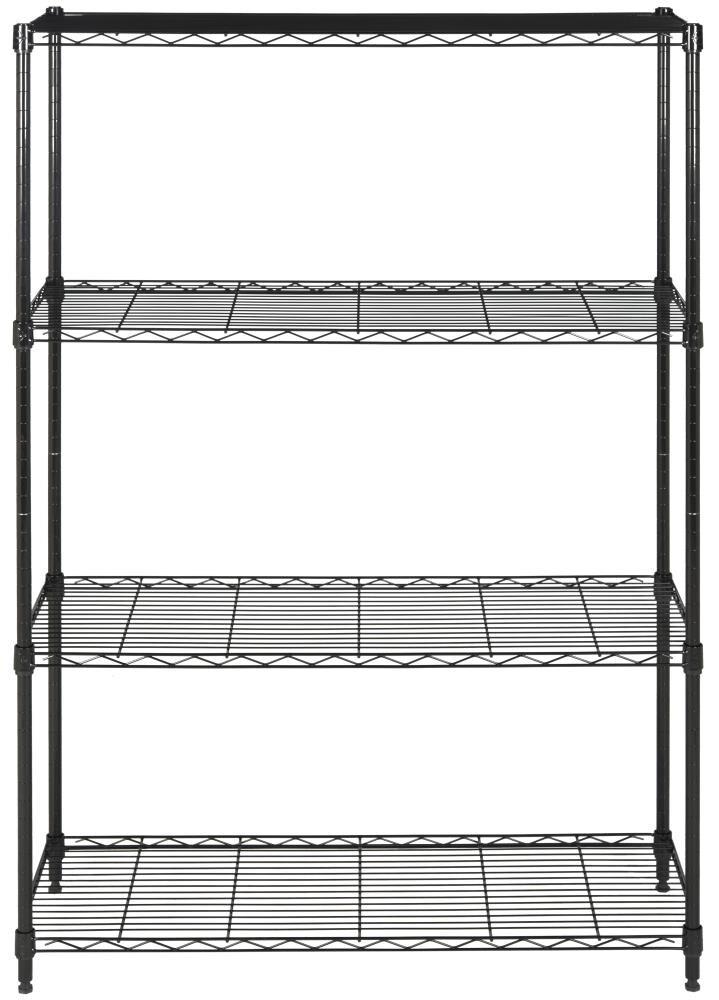 Safavieh Wire Heavy Duty 4-Tier Utility Shelving Unit (35-in W x 13.4 ...