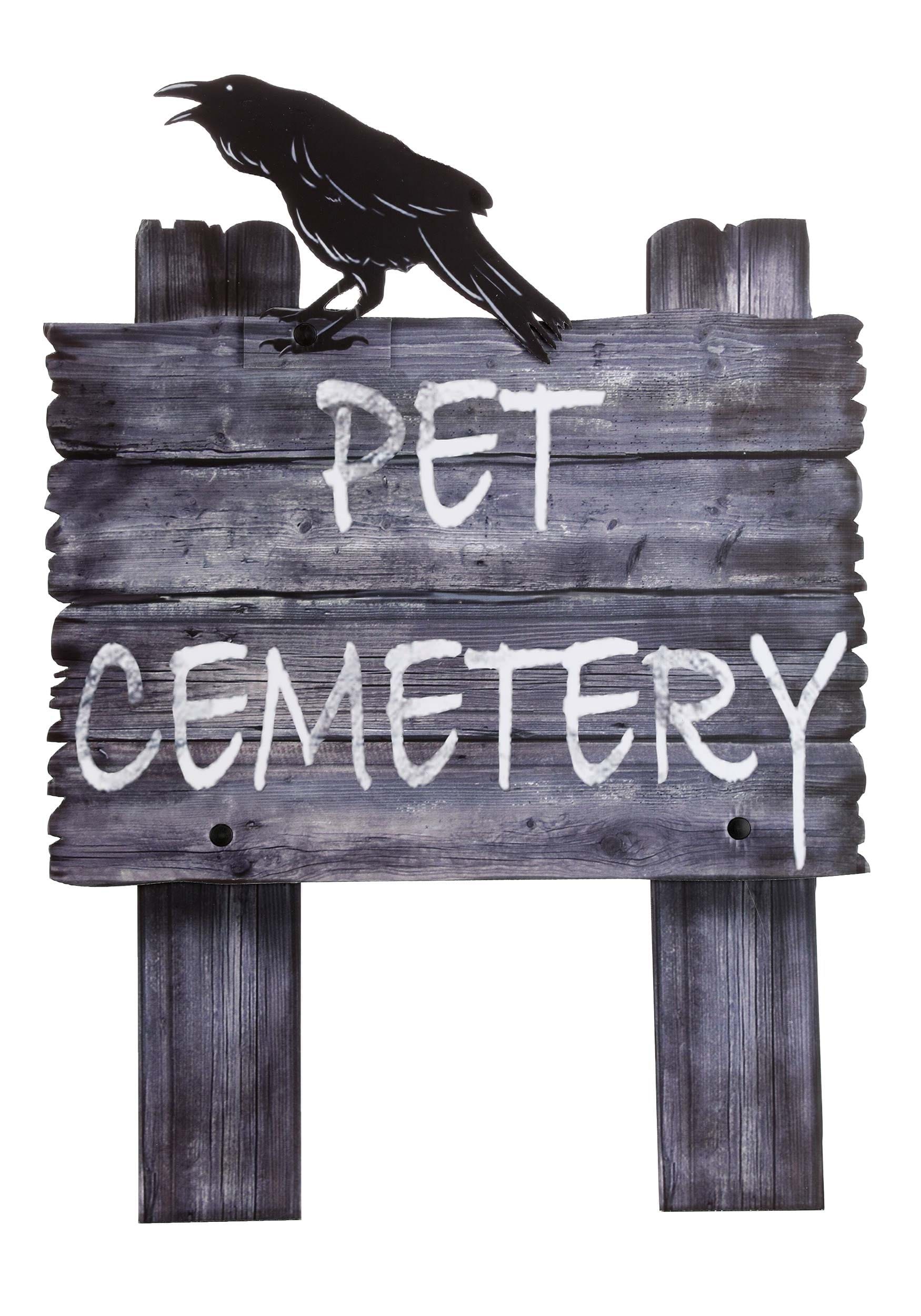 HalloweenCostumes.com FUN4612-ST FUN Costumes Witch Way Pet Cemetery Sign Decoration Halloween Signs Standard