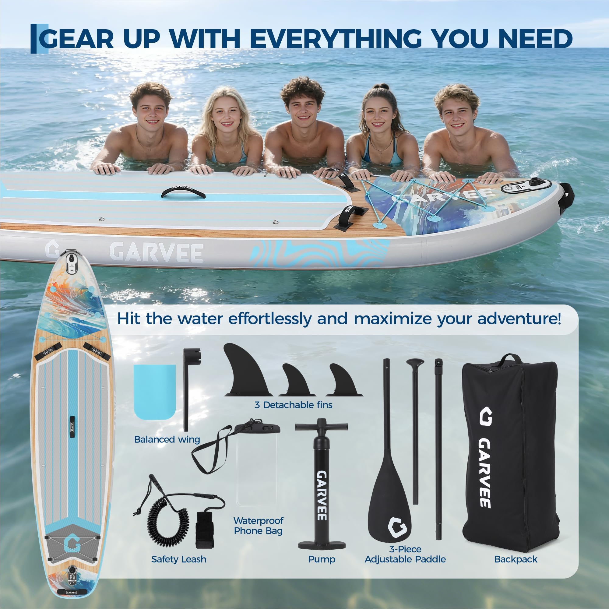Garvee M4N6B8V2C9X1Z3L5 Stand-Up-Paddle-Boards - View #7