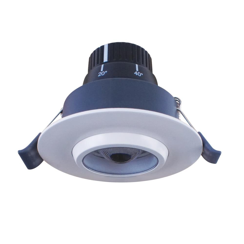 Armacost Lighting 213812 Gimbal Matte White 4-in 775-Lumen Soft White Round Dimmable LED Canless Recessed Downlight