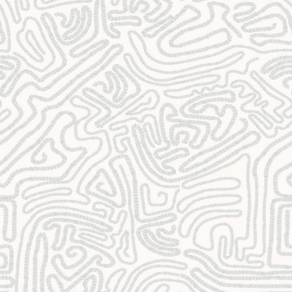 Tempaper SK15092 28-Sq. Feet Grey Vinyl Abstract Self-adhesive Peel and Stick Wallpaper