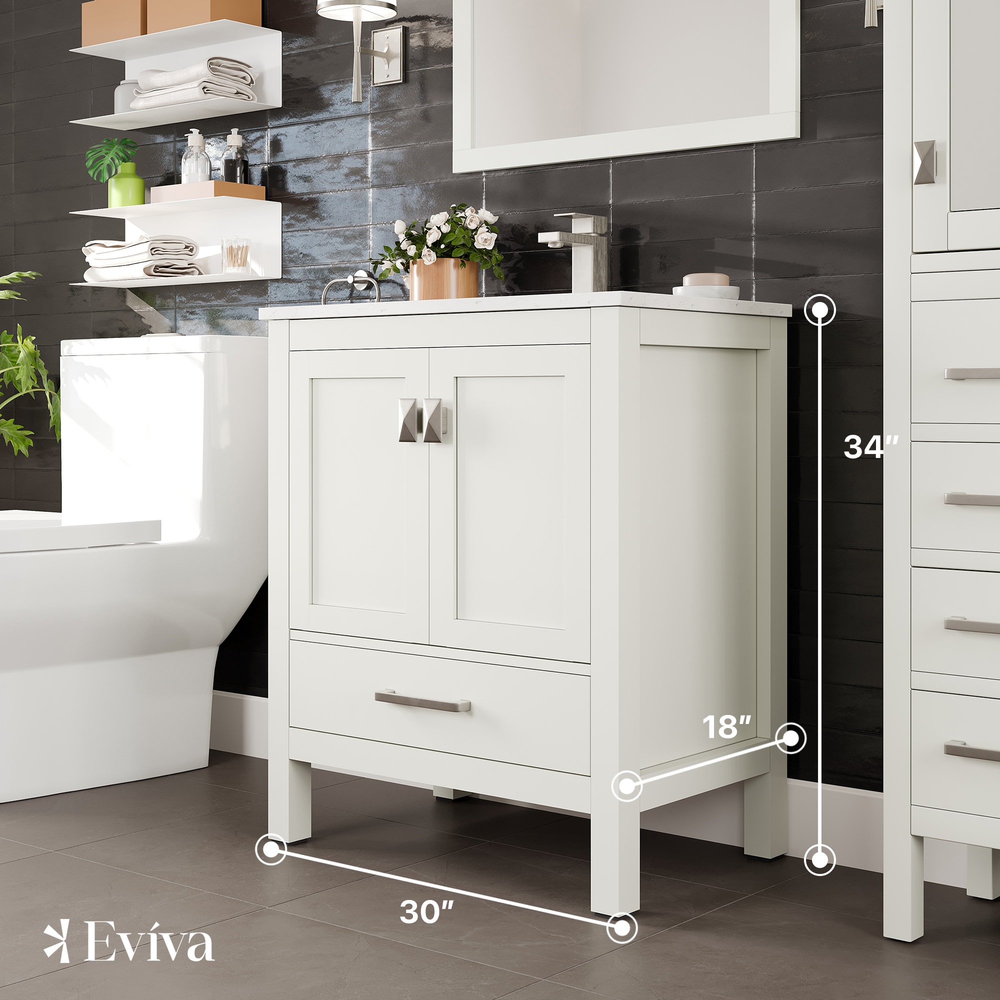 Eviva TVN414-30X18WH-Q Bath-Vanity-Combo - View #2