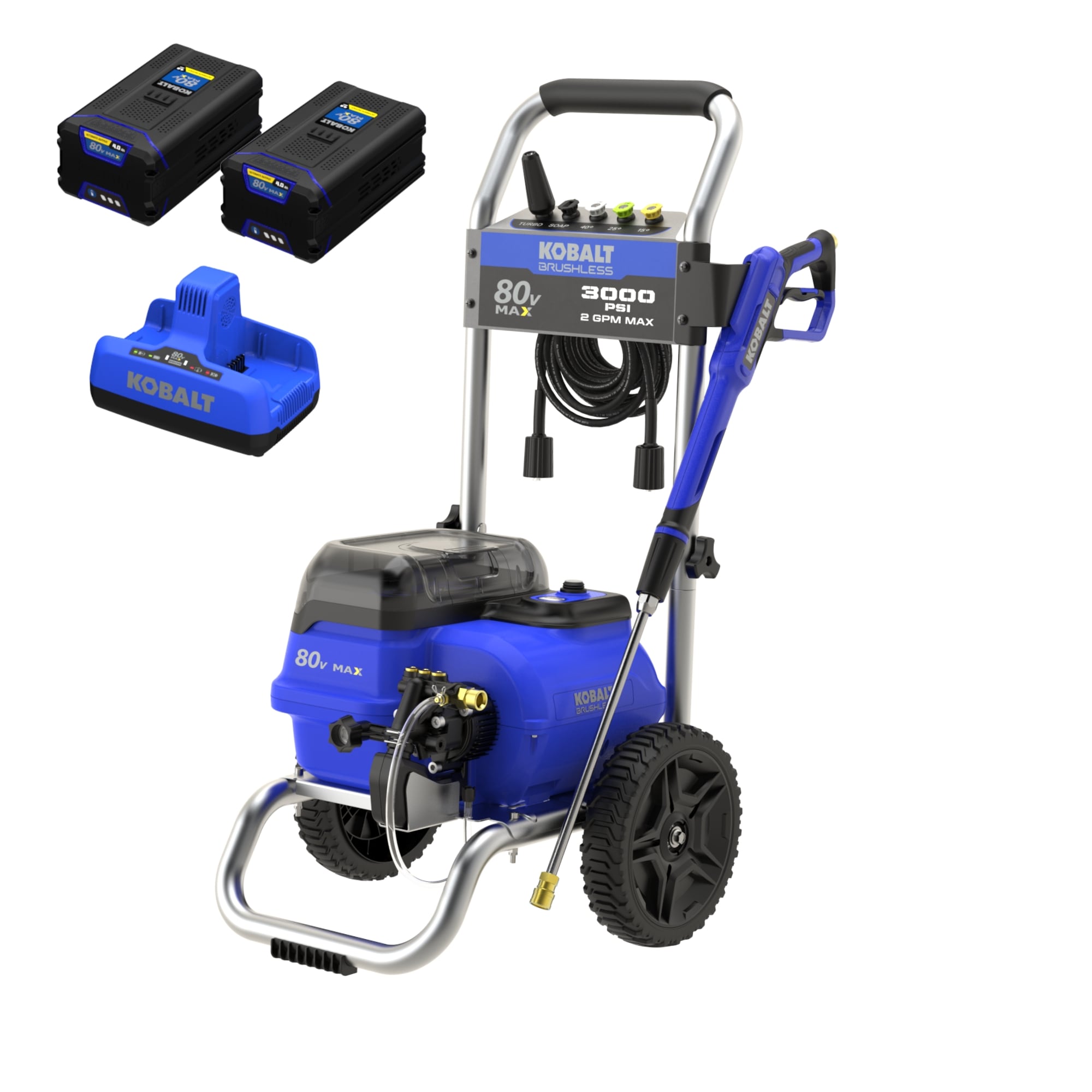 Kobalt 3000 PSI 2-GPM Cold Water Battery Pressure Washer with 5 Spray Tips 4 Ah (Battery and Charger Included) KPW 4280-06 Sansujyuku sansujyuku.com