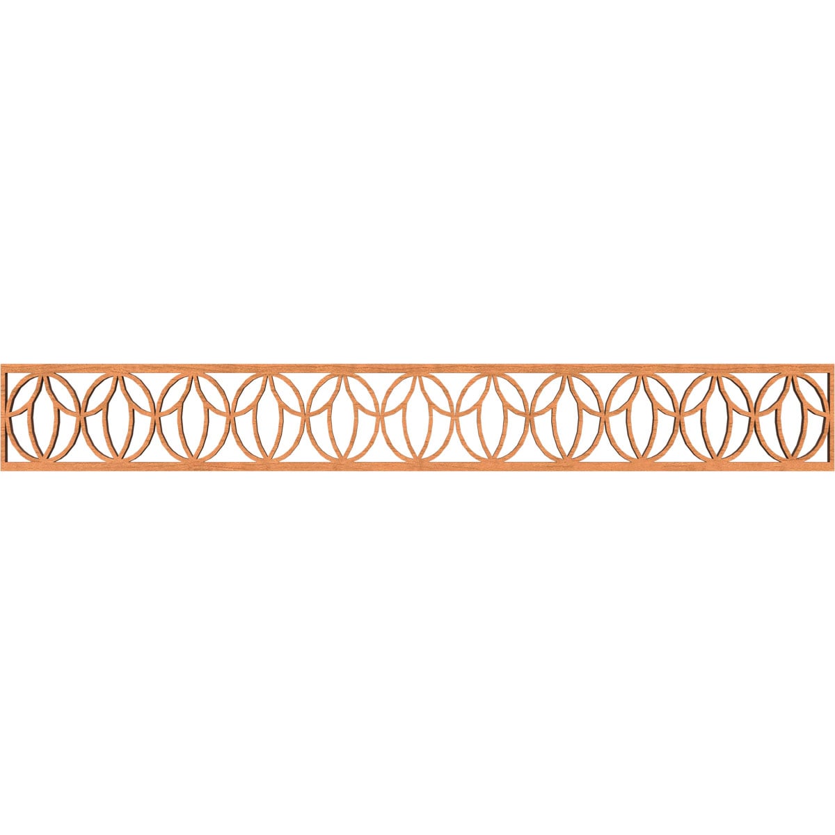 Ekena Millwork MLDB06X46SHOCH Shoshoni Fretwork Flat Trim 6-in x 3.86-ft Cherry Brown Unfinished 2156329 Pierced Wall Panel Moulding