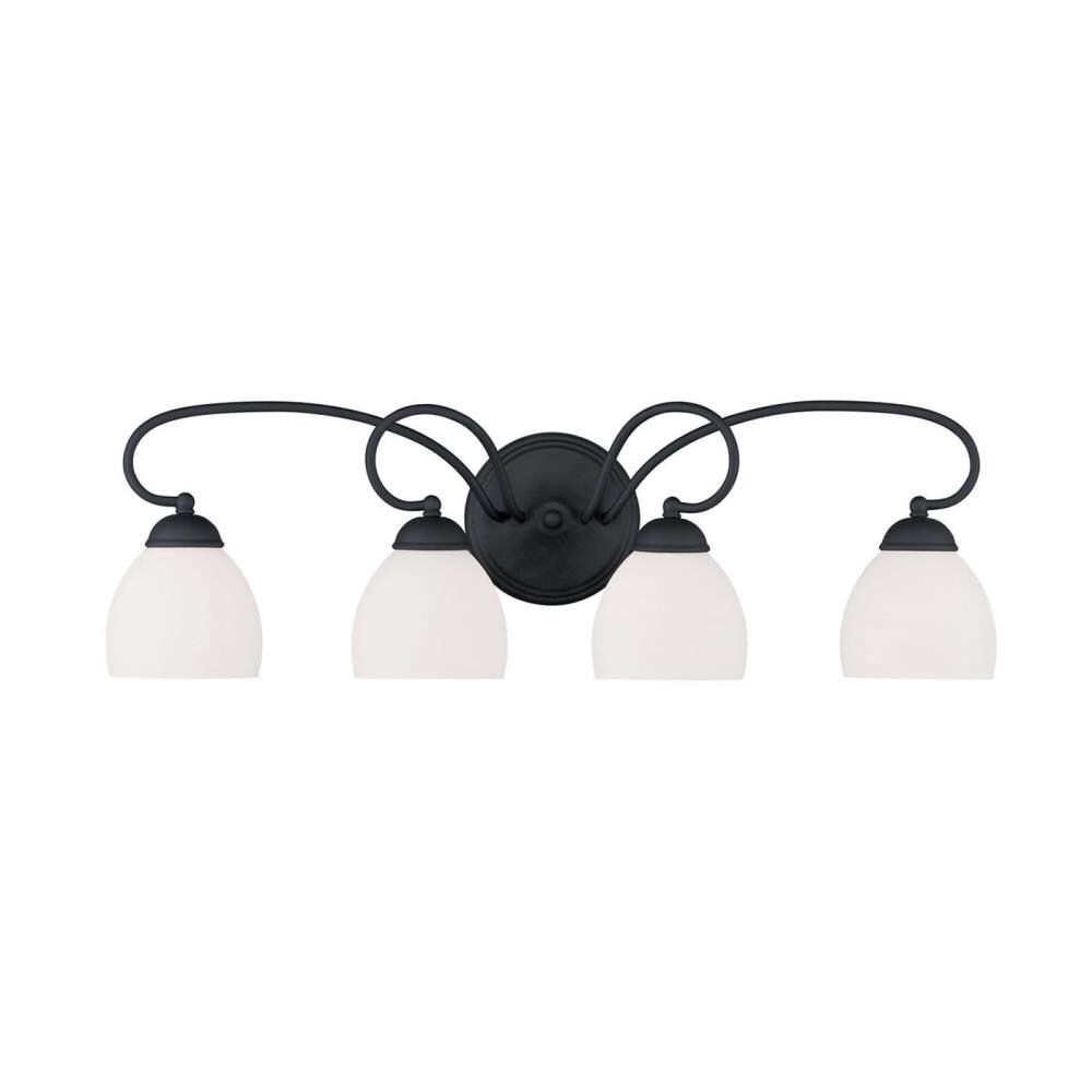 Livex Lighting 4754-04 Brookside 4-Light Black Transitional Vanity Light