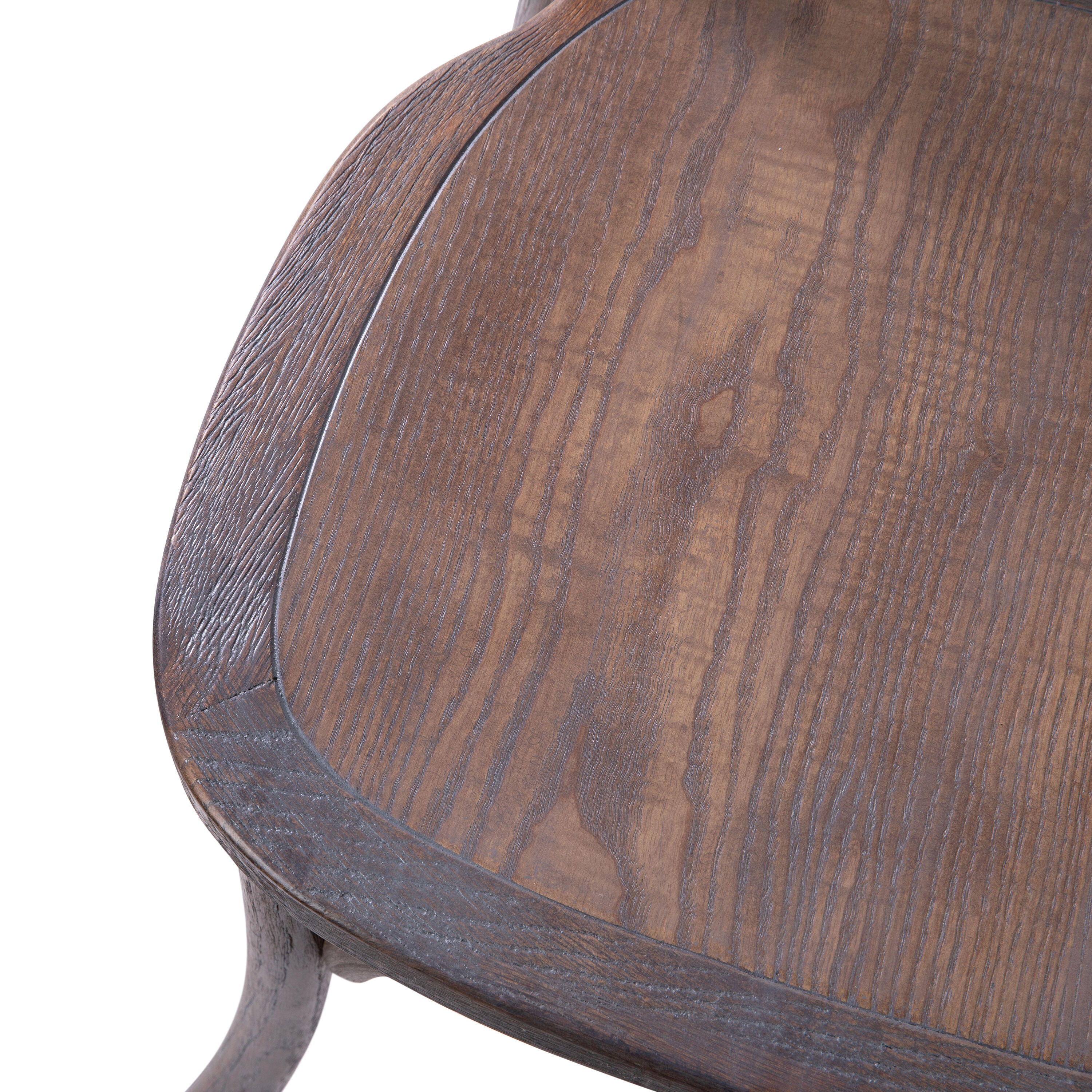 Elegant Elmwood Dark Driftwood X-Back Dining Chair
