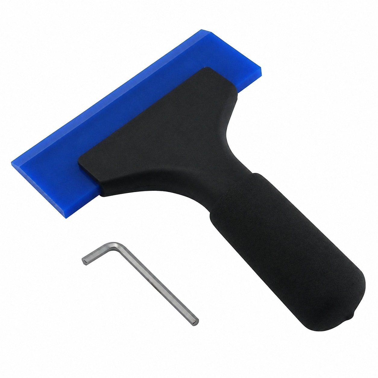 Ahfiwaso  Rubber Water Blade Shower Squeegee Scraper Mirror Glass Wiper Window Cleaner with Seven Inch Long Non Slip Handle for Bathroom Window