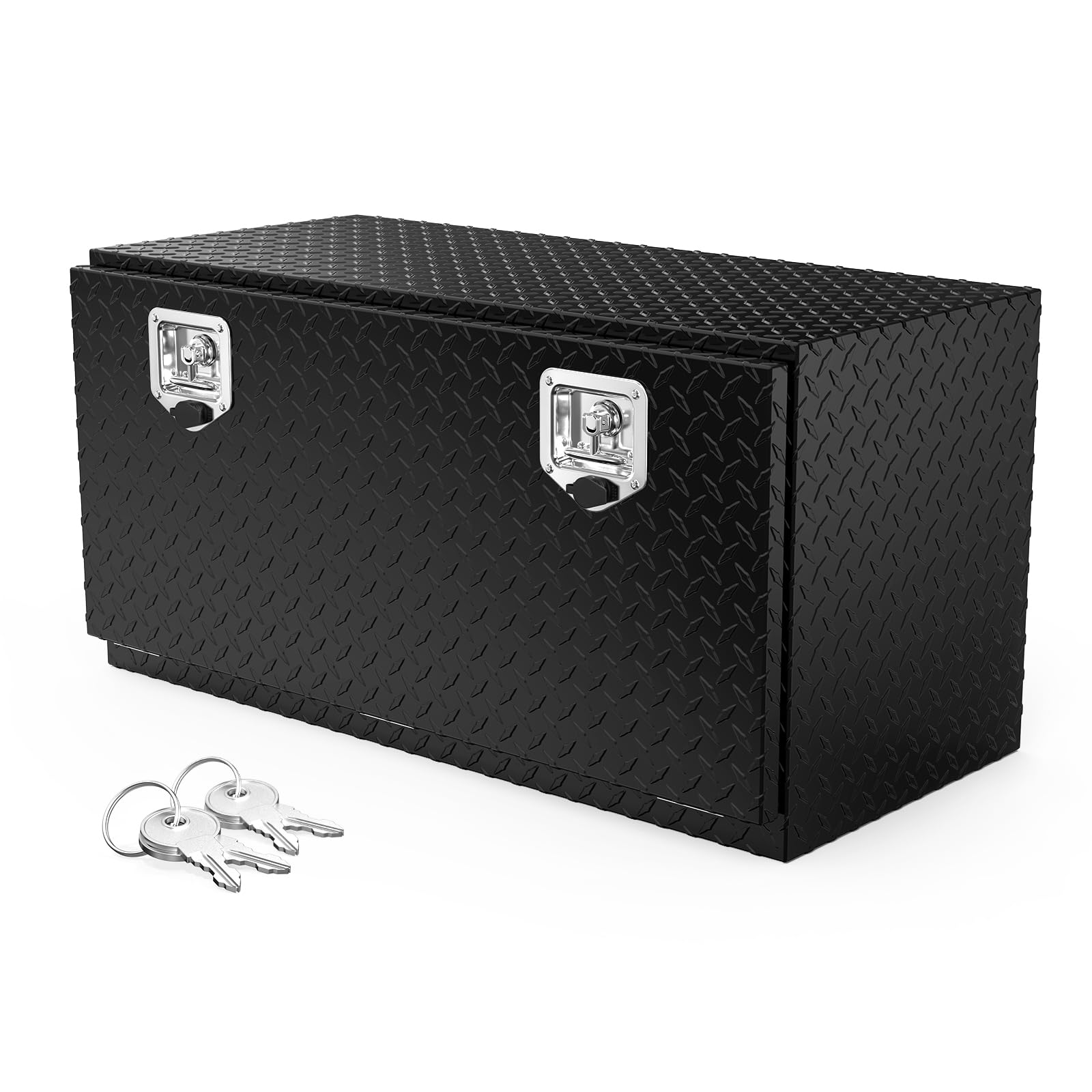 TUFFIOM - 36-in W Aluminum Truck Bed Tool Box with Dual Lock and Keys for Pick up Truck Bed ATV R...