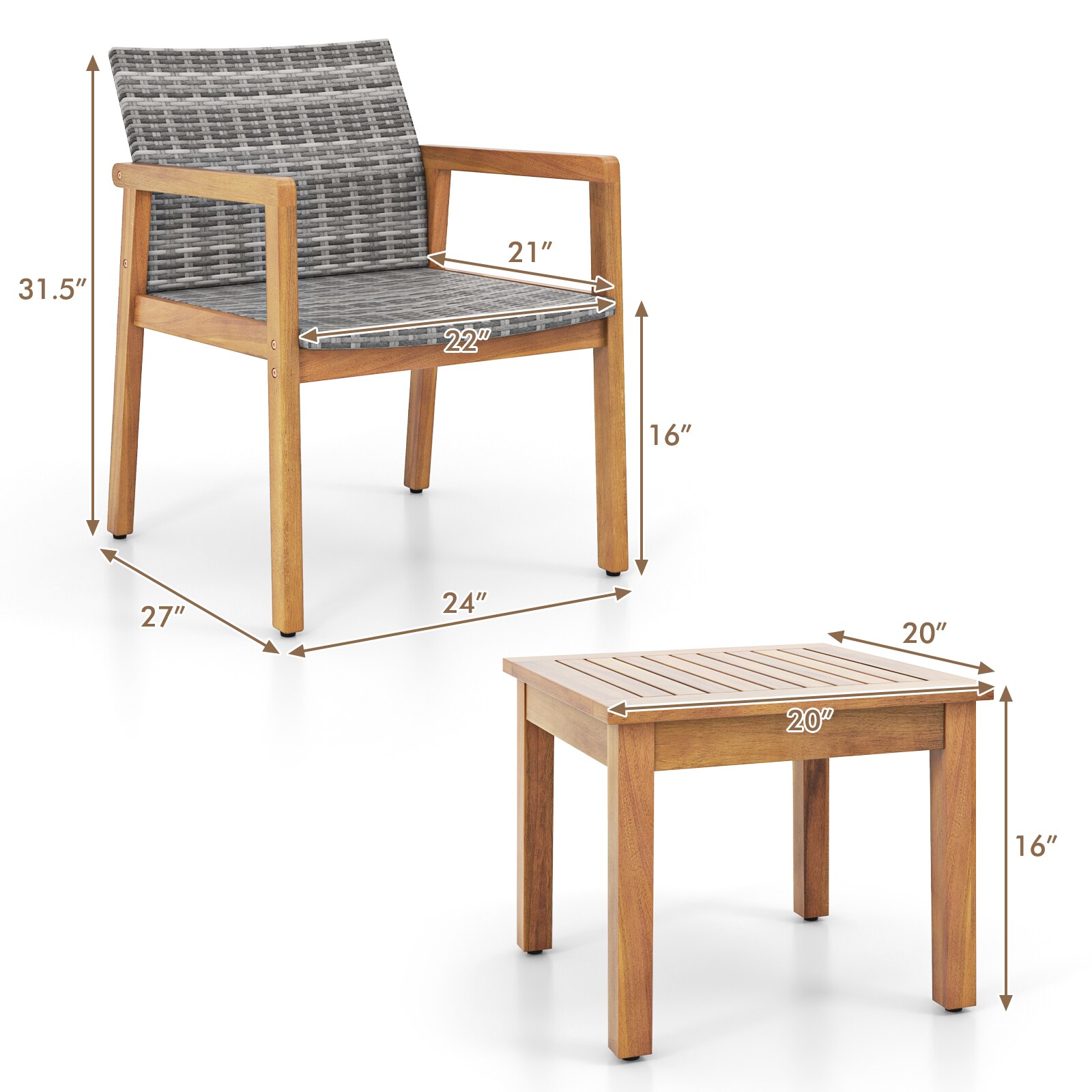 Ayelon 796LW4KHW72 Patio-Conversation-Sets - View #6
