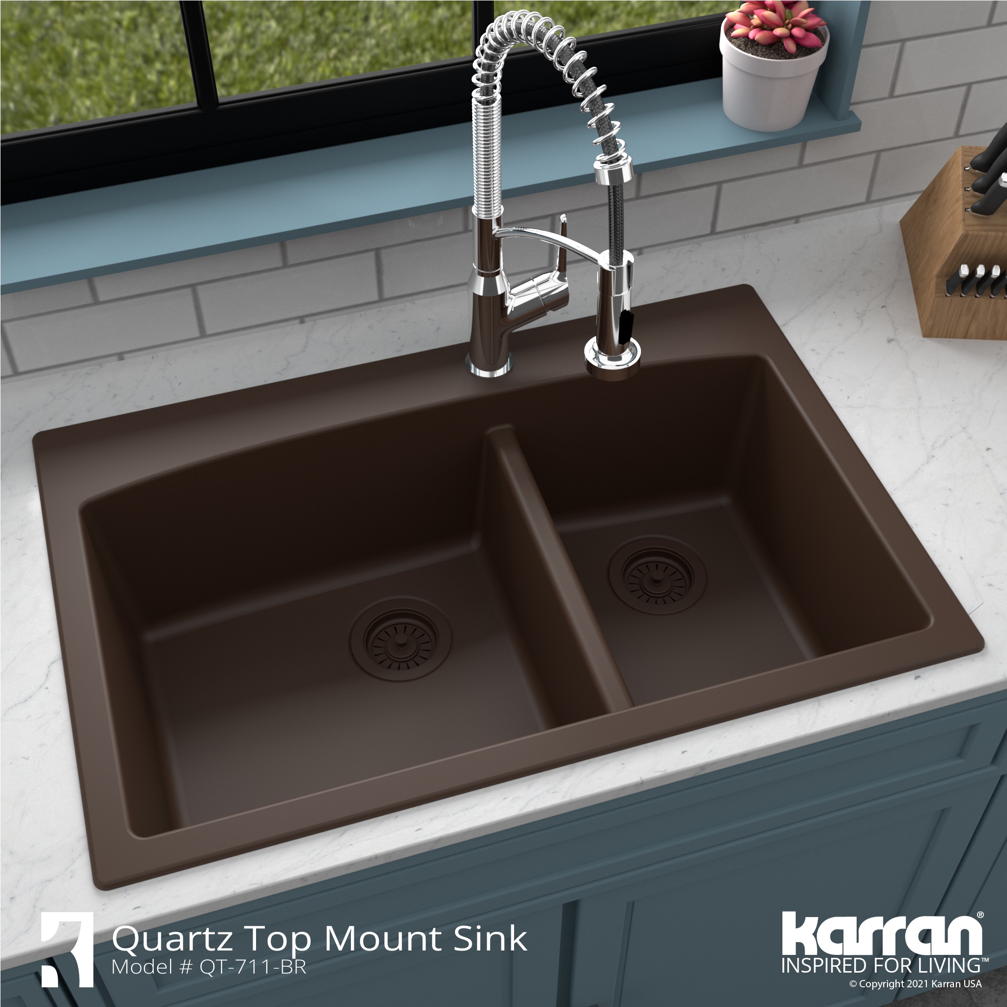 Karran QT-711-BR-PK1 Kitchen-Sinks - View #7