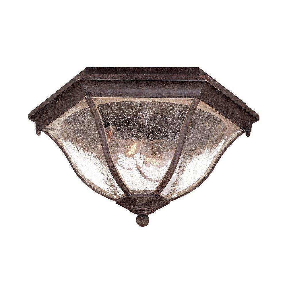 Acclaim Lighting 5615BC Flushmounts 1 -Light 14.0-in Black Indoor/Outdoor