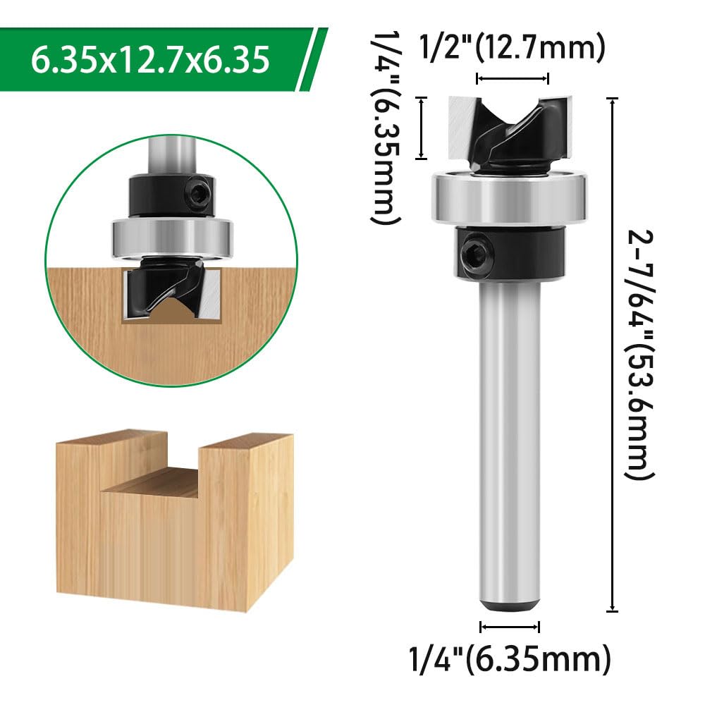 SenQWFa LDC0820C141 Trimming-Cutout-Router-Bits - View #7