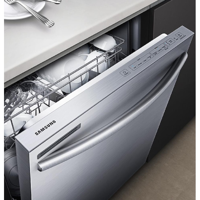 Dishwasher Stainless Steel, How To Attach Samsung Dishwasher Granite Countertop