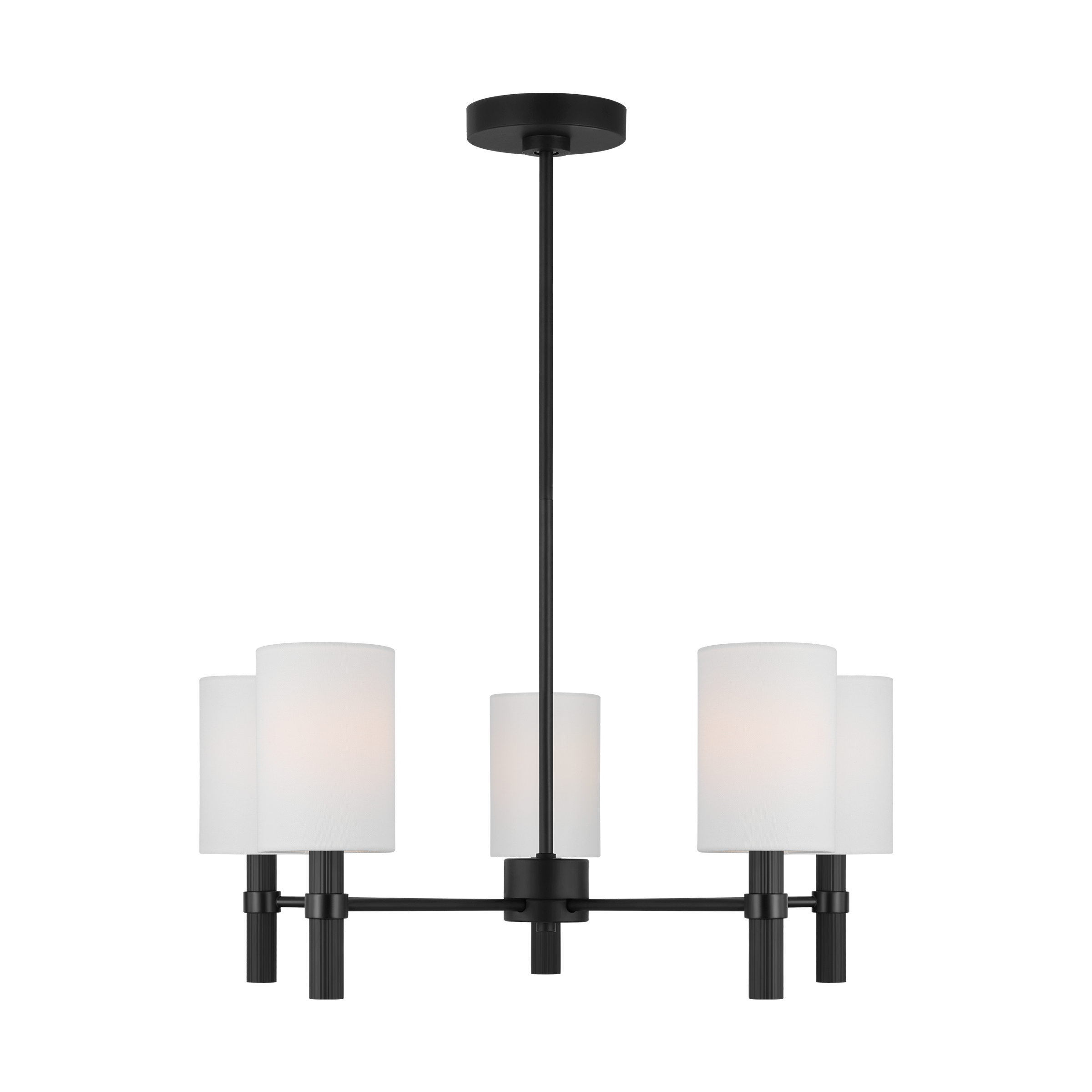 Scott Living DJC1135MBK Manor 5 -Light Black Transitional For Use in Dining Rooms, Foyers, Living Rooms Chandelier