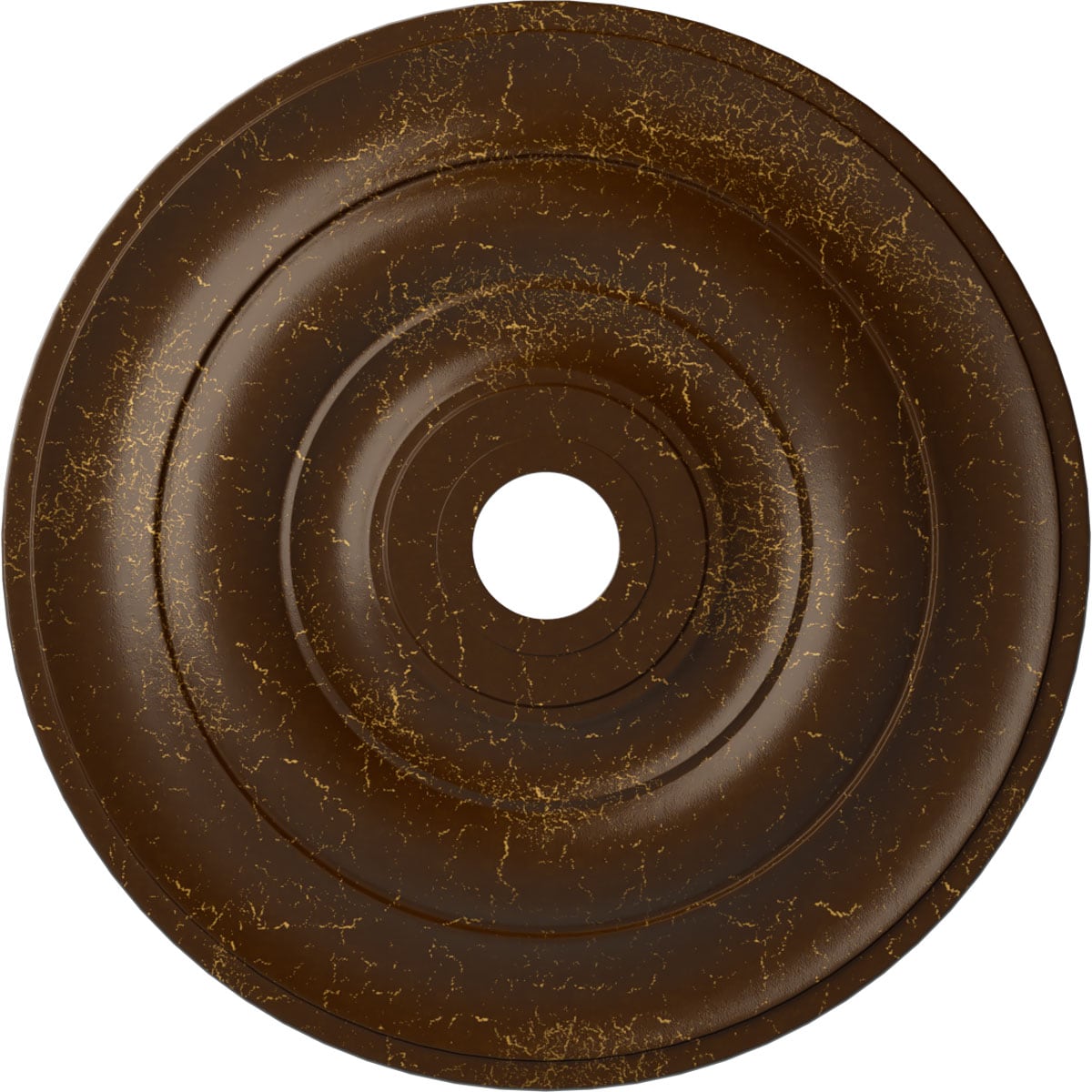 Ekena Millwork CM26JERBC Jefferson 26.5-in W x 26.5-in L Painted Root Beer Crackle Polyurethane Whole Ceiling Medallion
