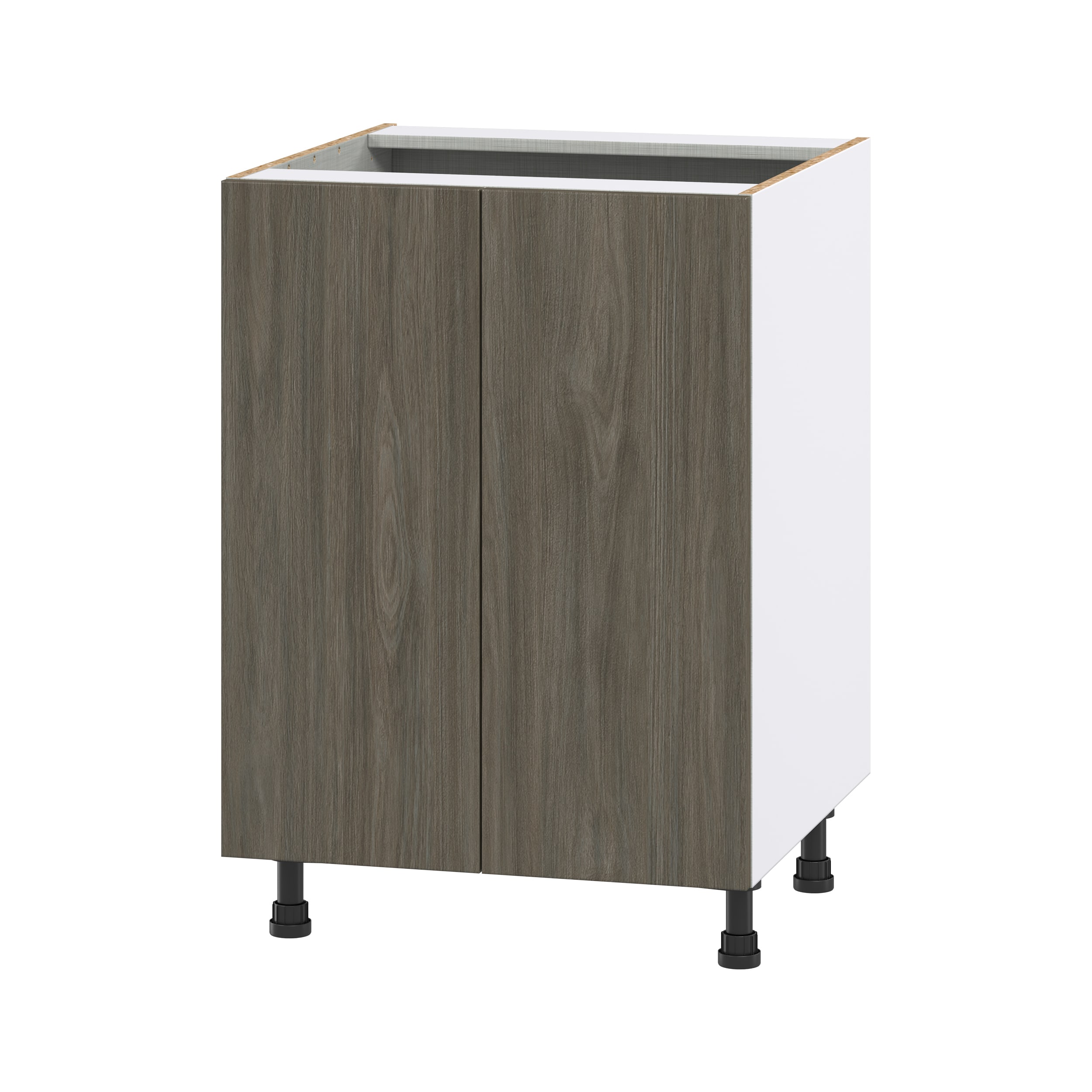 Hugo&Borg DSB24-2FH-SA Savane 24-in W x 34.5-in H x 24-in D Textmel Base Fully assembled Cabinet (Flat Panel Slab)