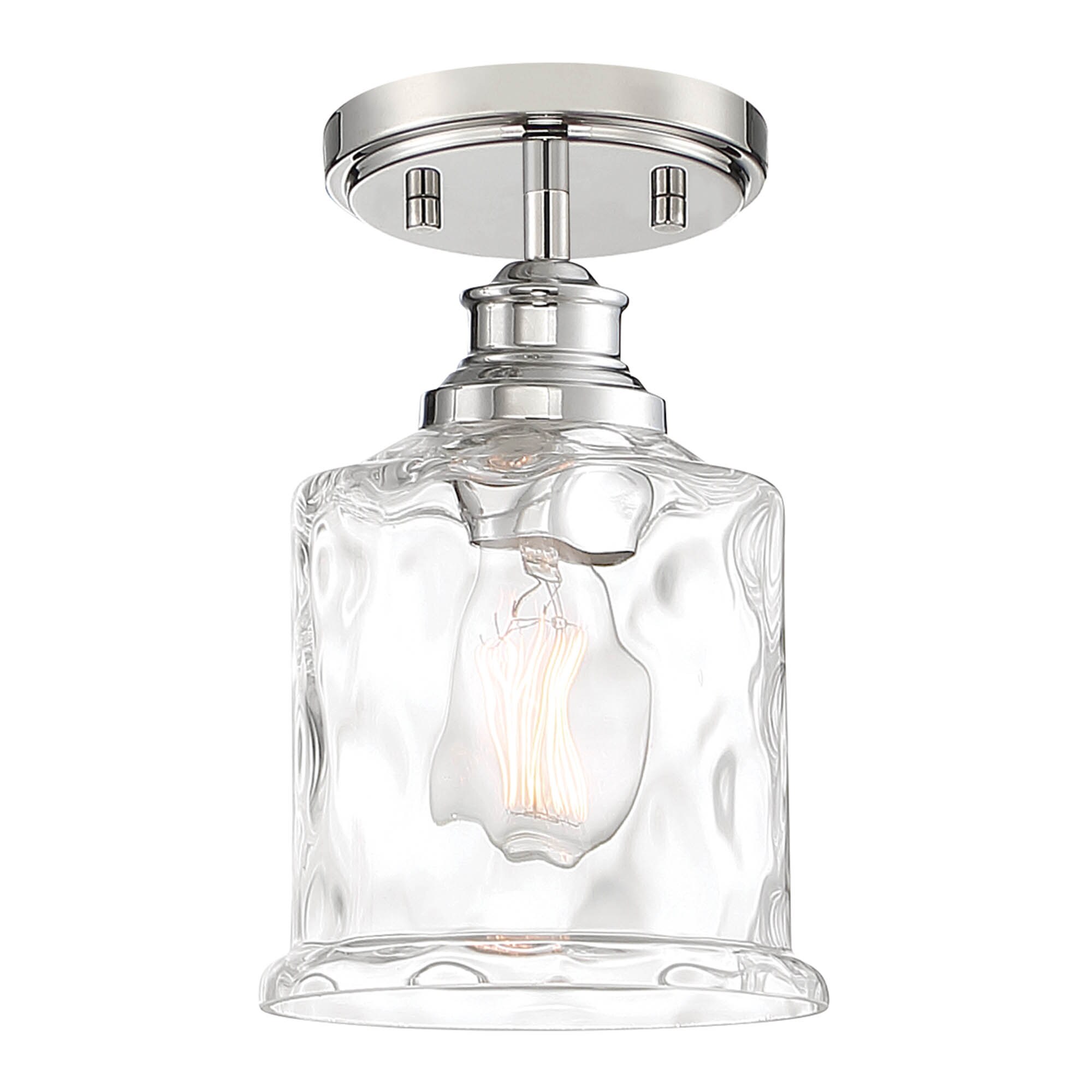 Drake Polished Nickel 10" Mini Pendant Light for Indoor/Outdoor