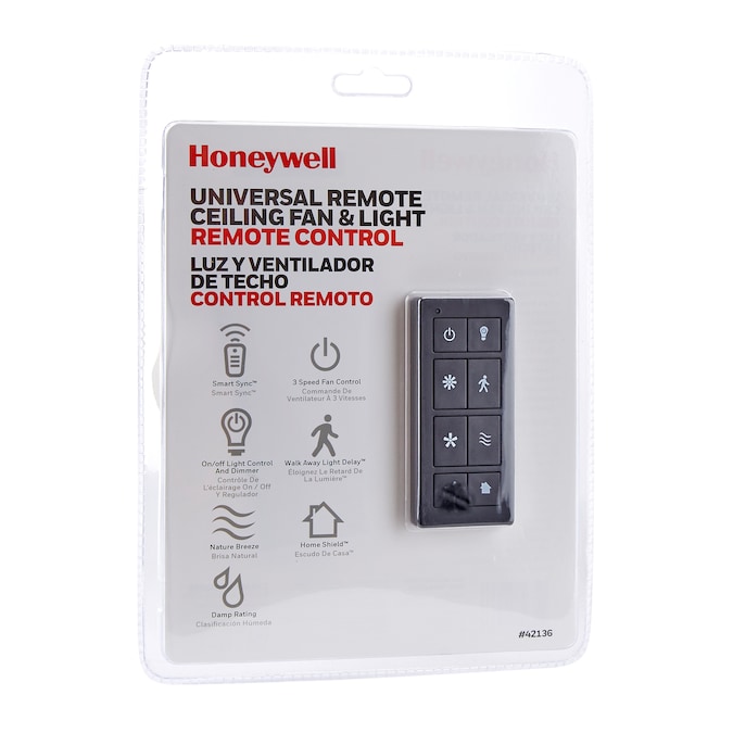 Honeywell Universal Ceiling Fan And Light Remote Control In The Controls Department At Com - Universal Remote For Ceiling Fan Light