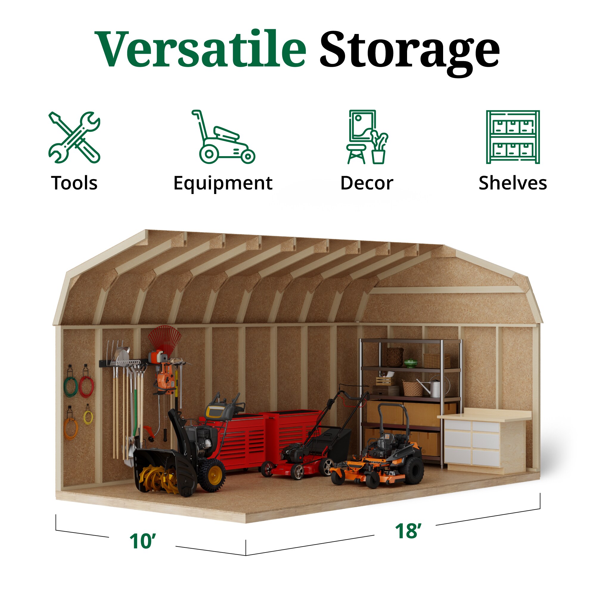 Little Cottage Co 10X18 VGB-6-PC Wood-Storage-Buildings - View #5